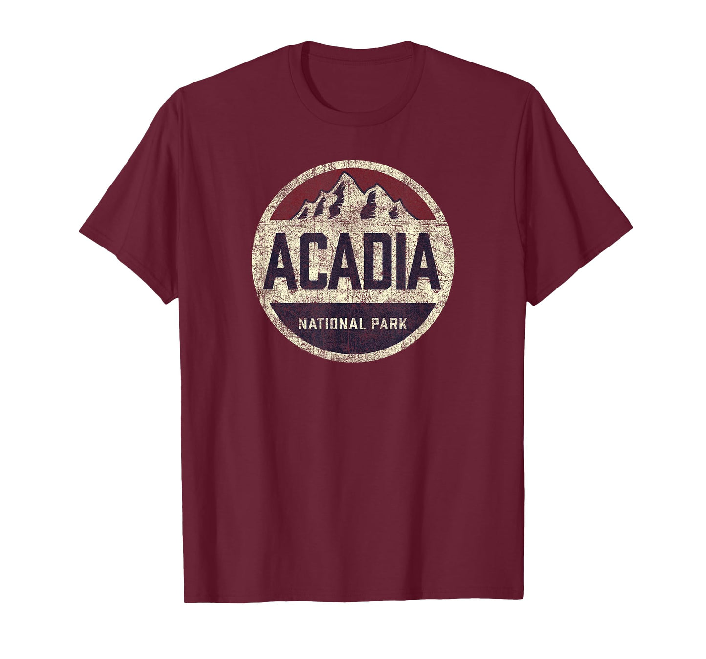 Retro Acadia National Park Vintage Mountain Women Men Hiking T-Shirt