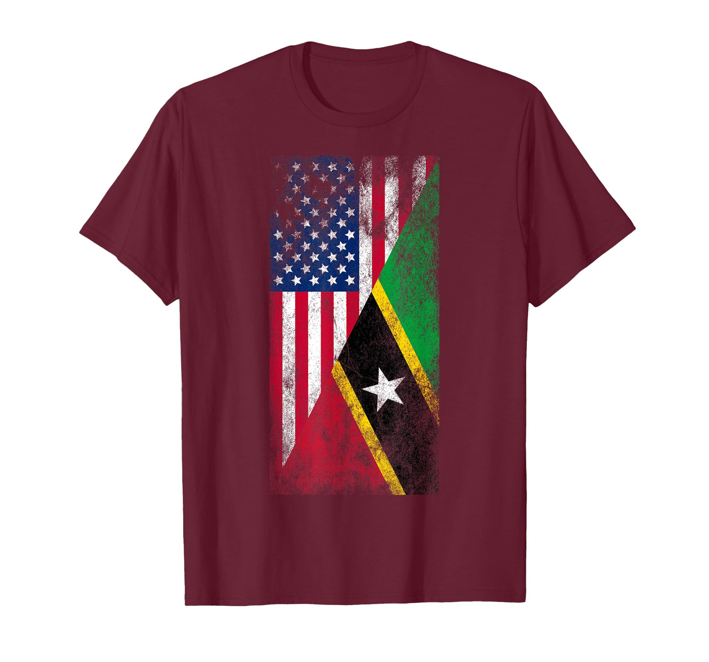 USA & St Kitts and Nevis Flags - American Kittian T-Shirt