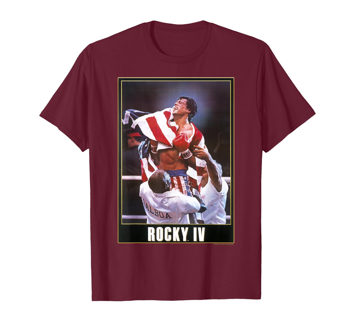 Rocky IV American Flag Poster T-Shirt Small