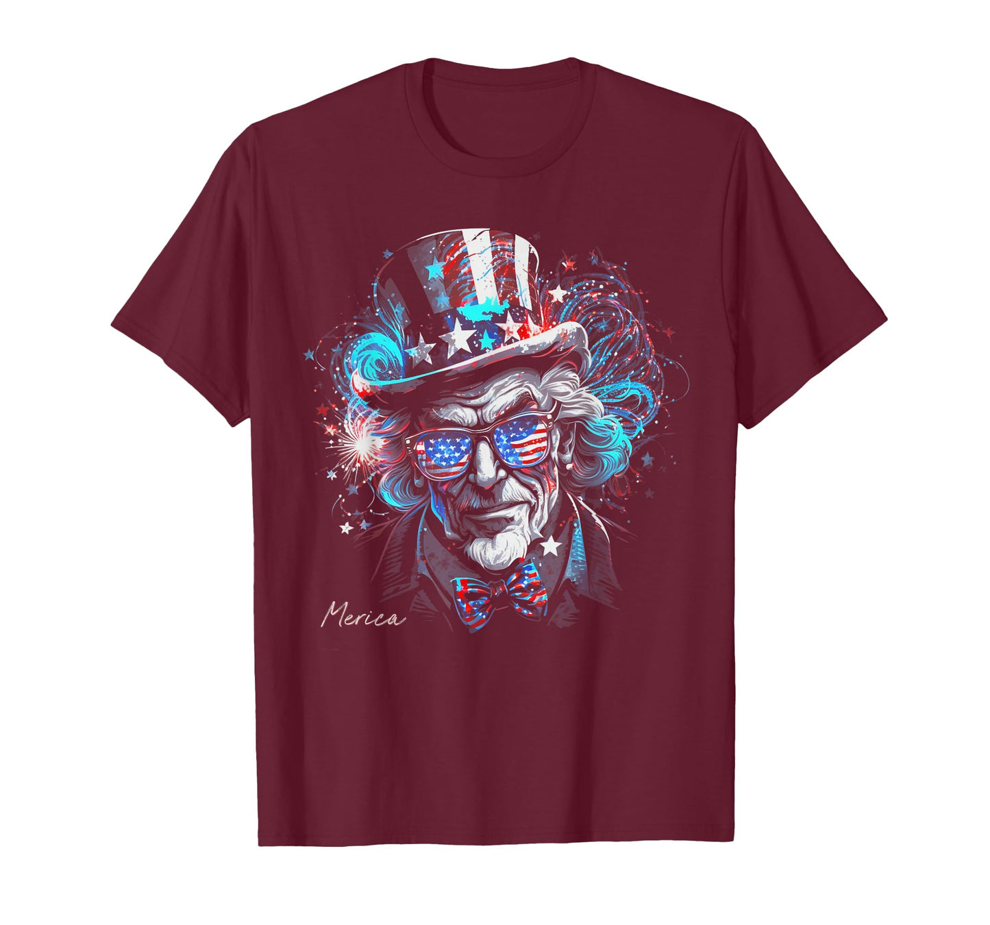 Uncle Sam Fourth 4th of July American Flag USA America Funny T-Shirt
