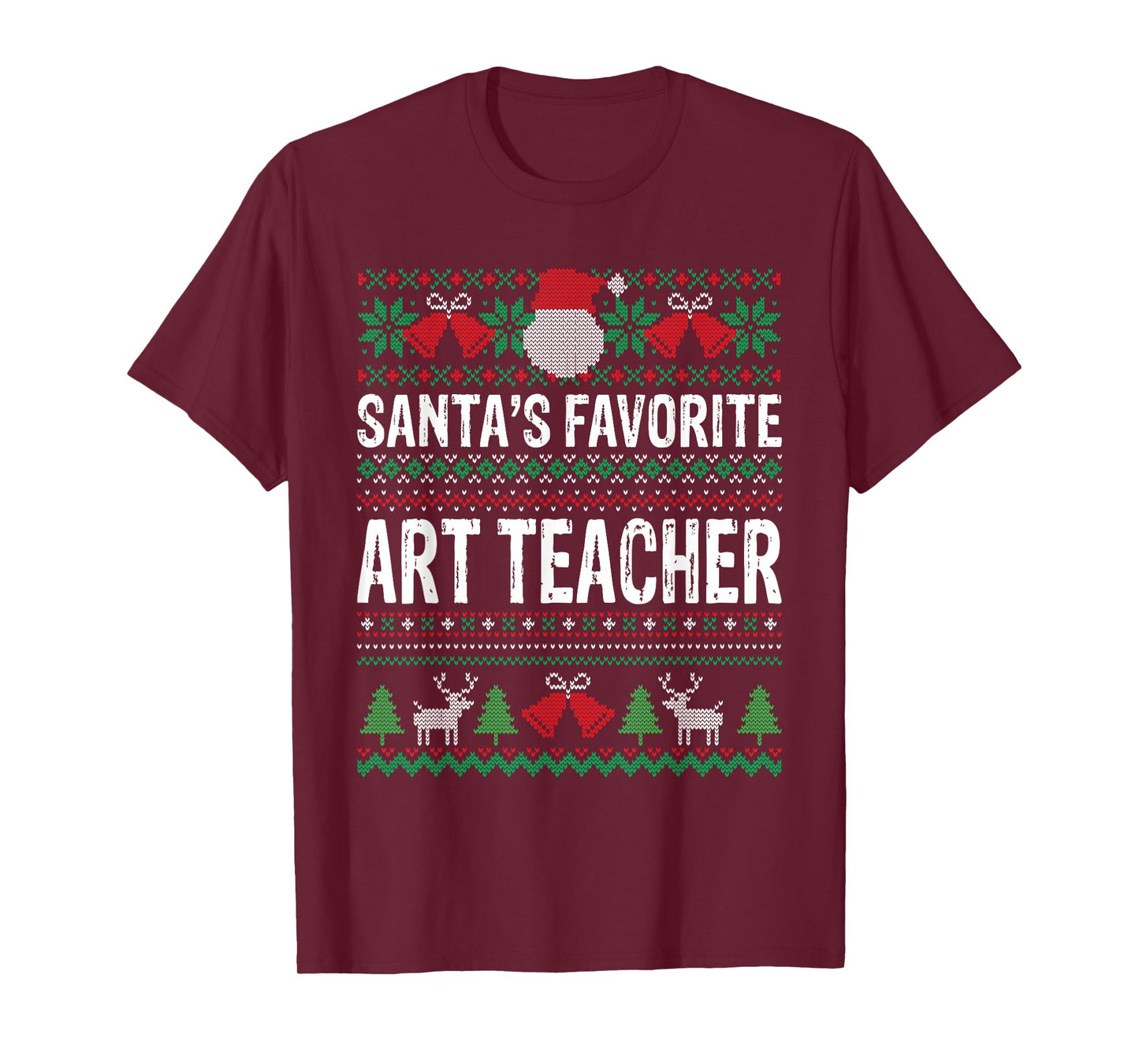 Art Teacher Christmas T-Shirt - Santa's Favorite Art Teacher T-Shirt