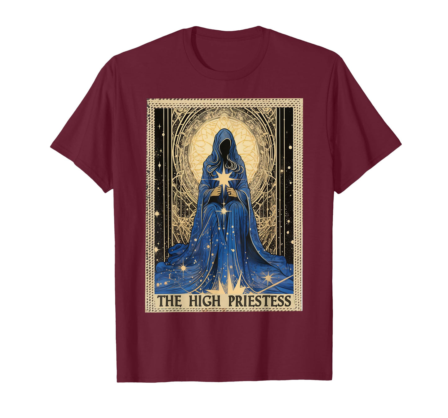 FoolsFate Women's Occult Tarot Card Priestess T-Shirt
