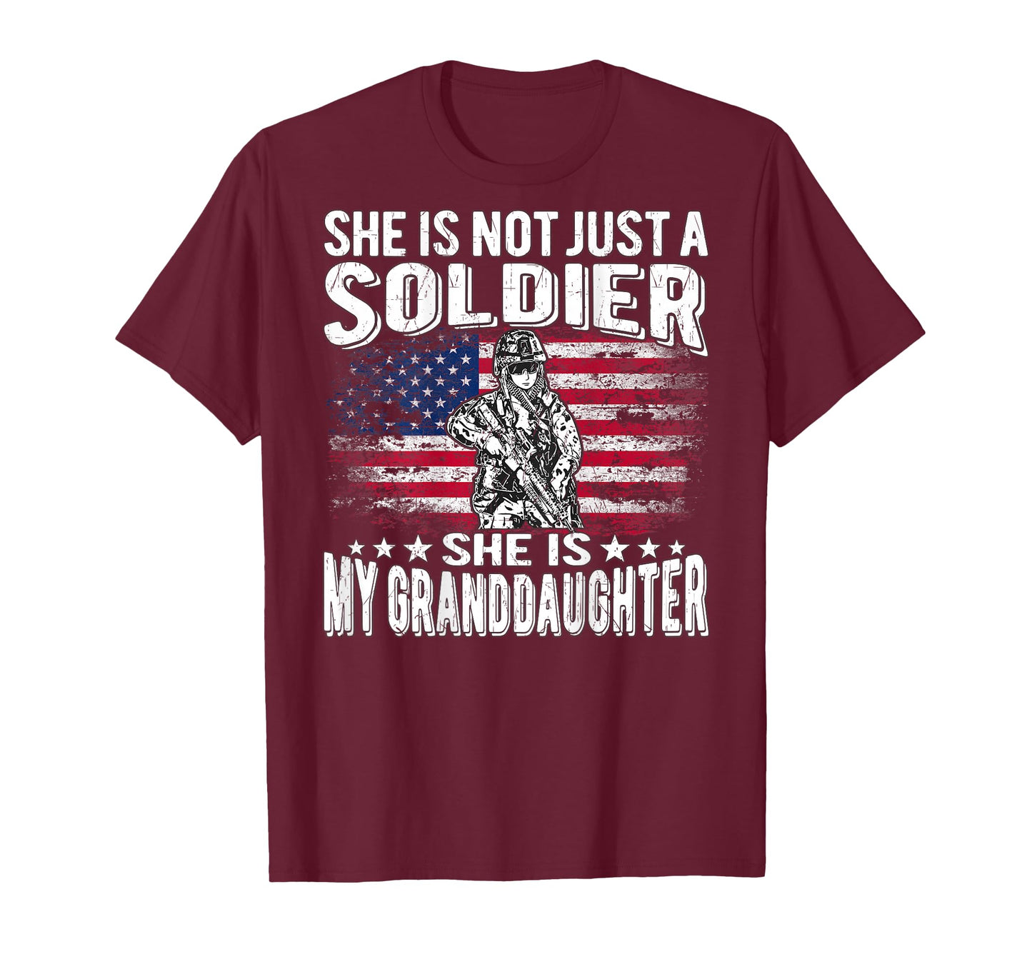My Granddaughter Is A Soldier - Proud Military Grandparent T-Shirt