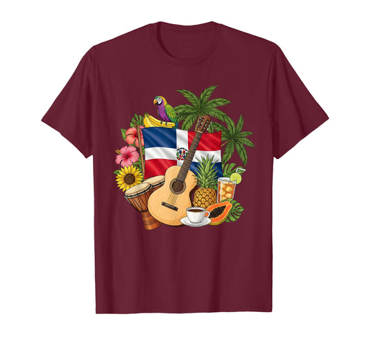 Dominican Republic Flag Tropical Culture Taino Dominicano T-Shirt