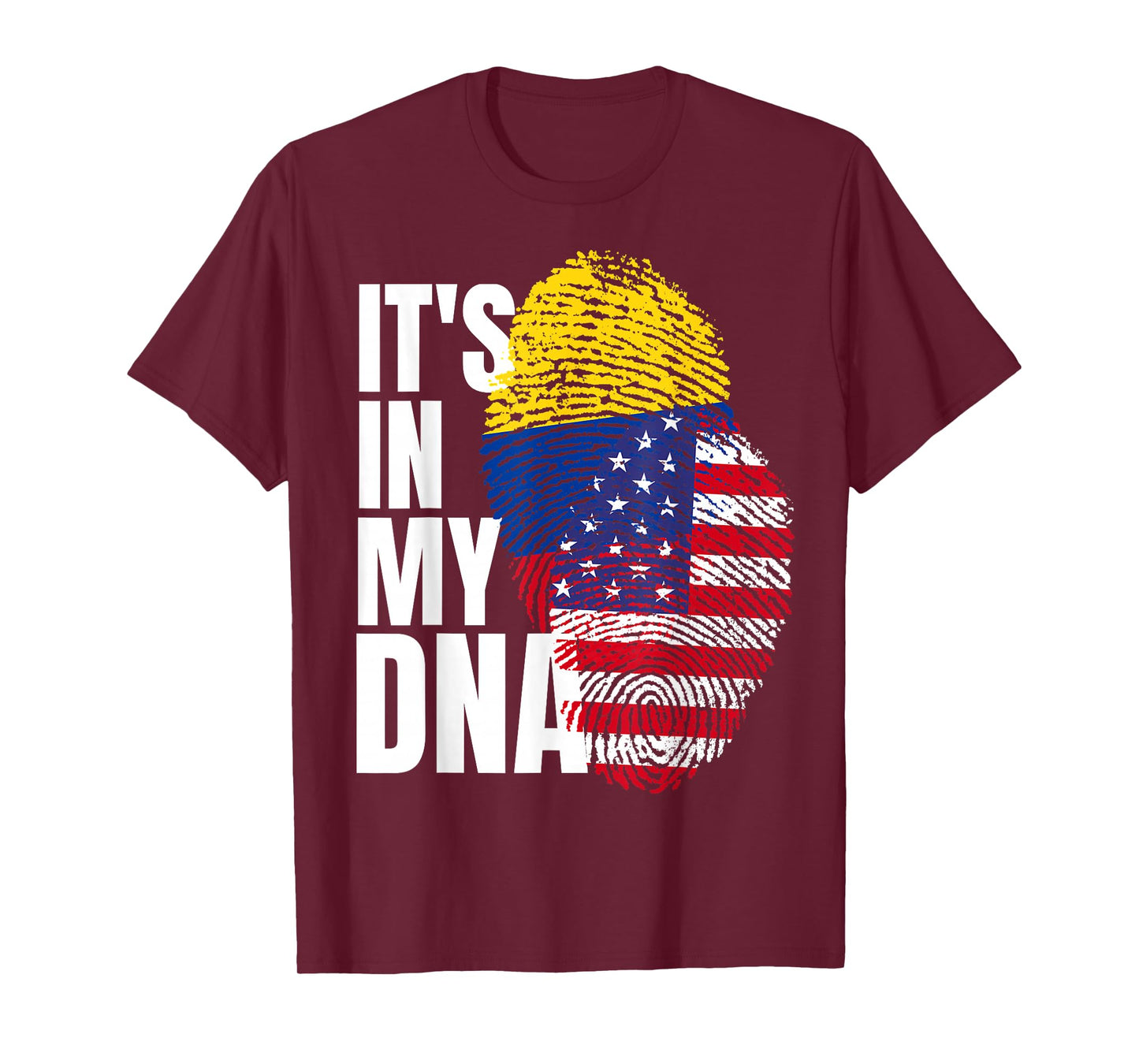 American And Colombian Mix DNA Flag Heritage T-Shirt
