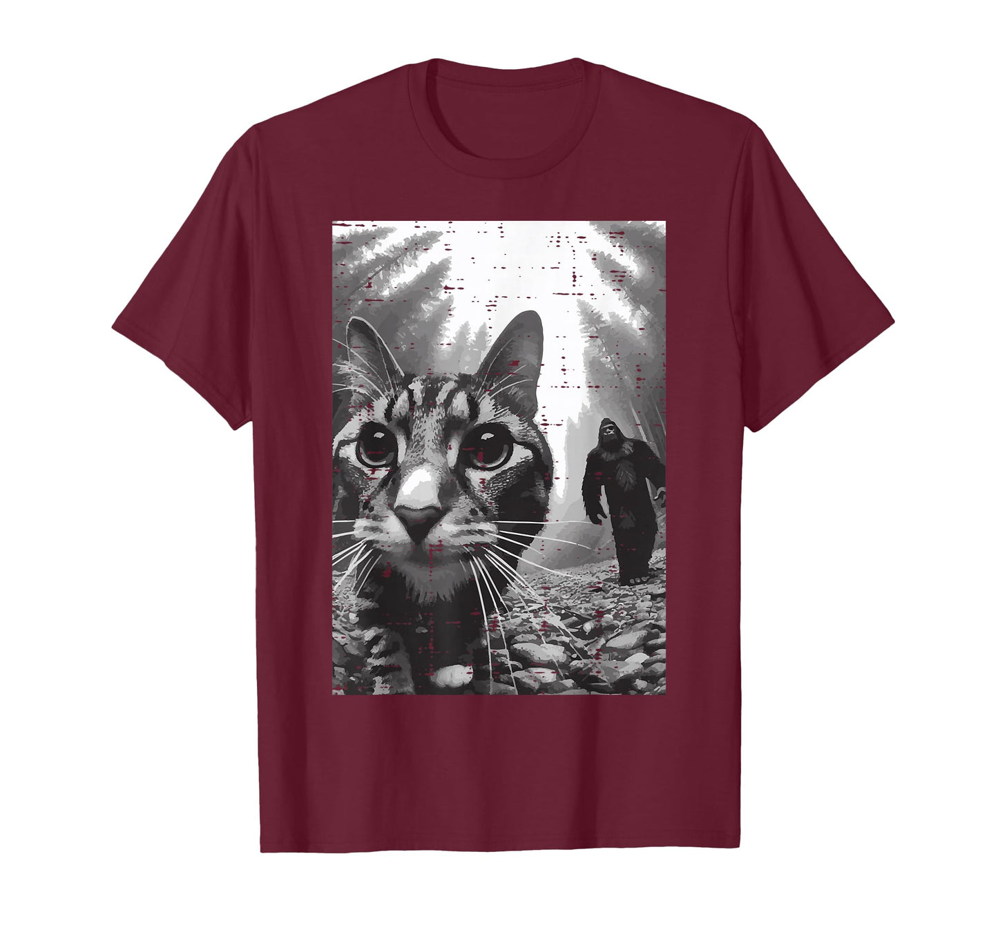 Cat Bigfoot Sasquatch Selfie Funny Kitten Meme Men Women Kid T-Shirt
