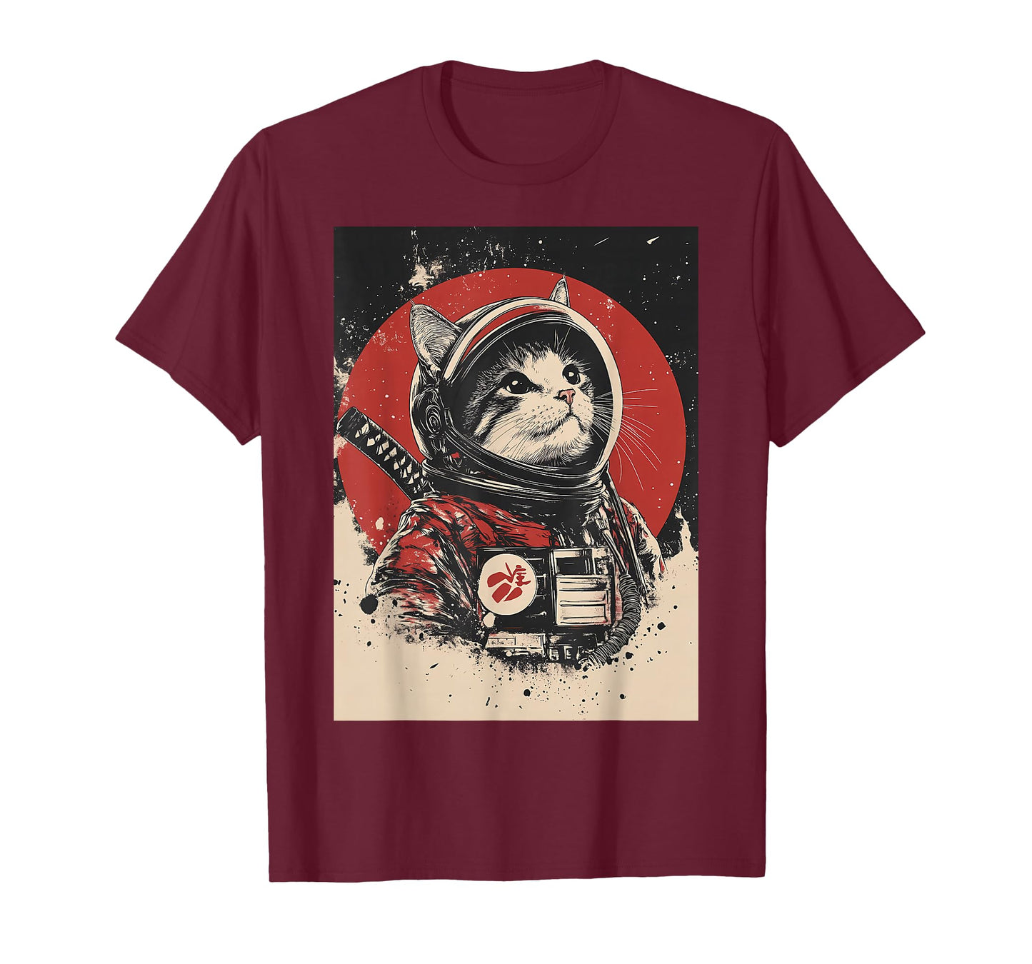 Astronaut Cat Space Cosmic Japanese Retro T-Shirt