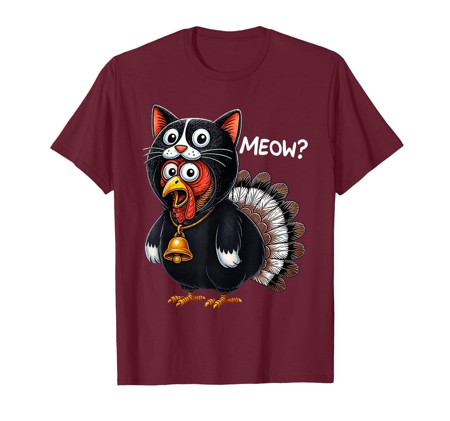Turkey Meow Funny Thanksgiving T-Shirt