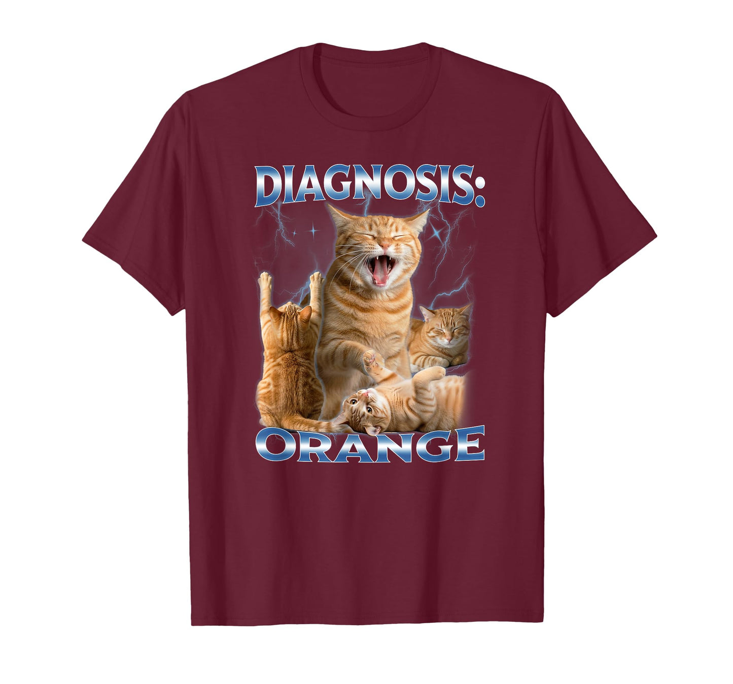 Diagnosis Orange Tabby Cat Energy Funny T-Shirt