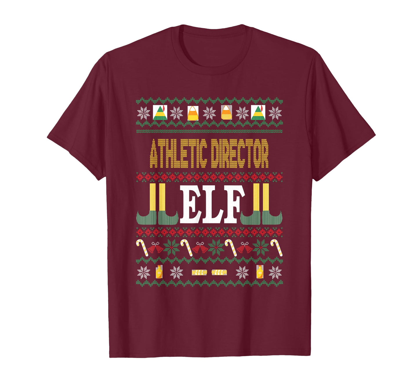 Athletic Director Elf Funny Christmas Gift T-Shirt