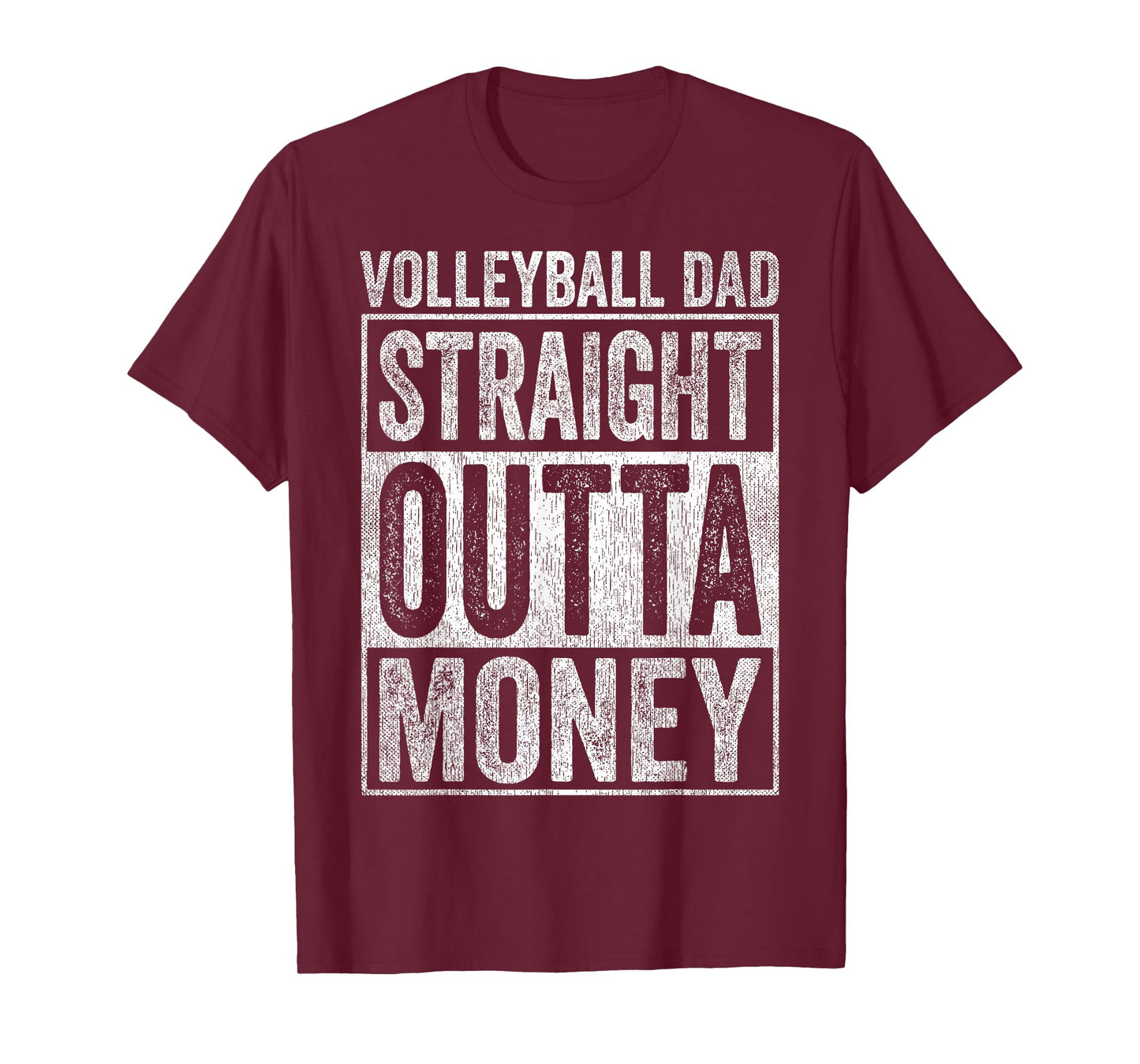 Volleyball Dad Straight Outta Money T-Shirt