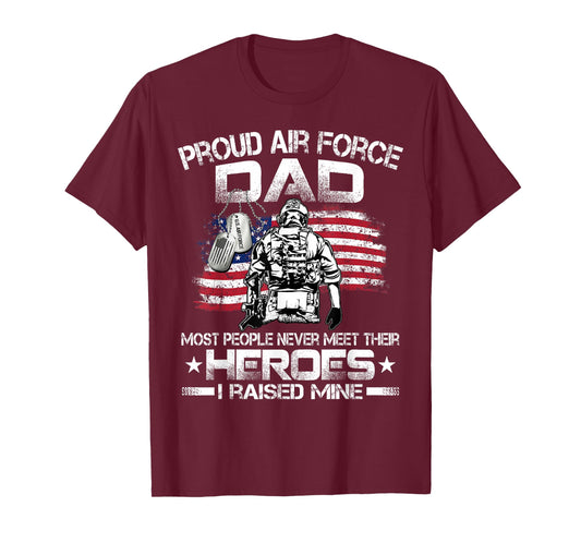 Proud Air Force Dad Pride Military Family US Air Force T-Shirt