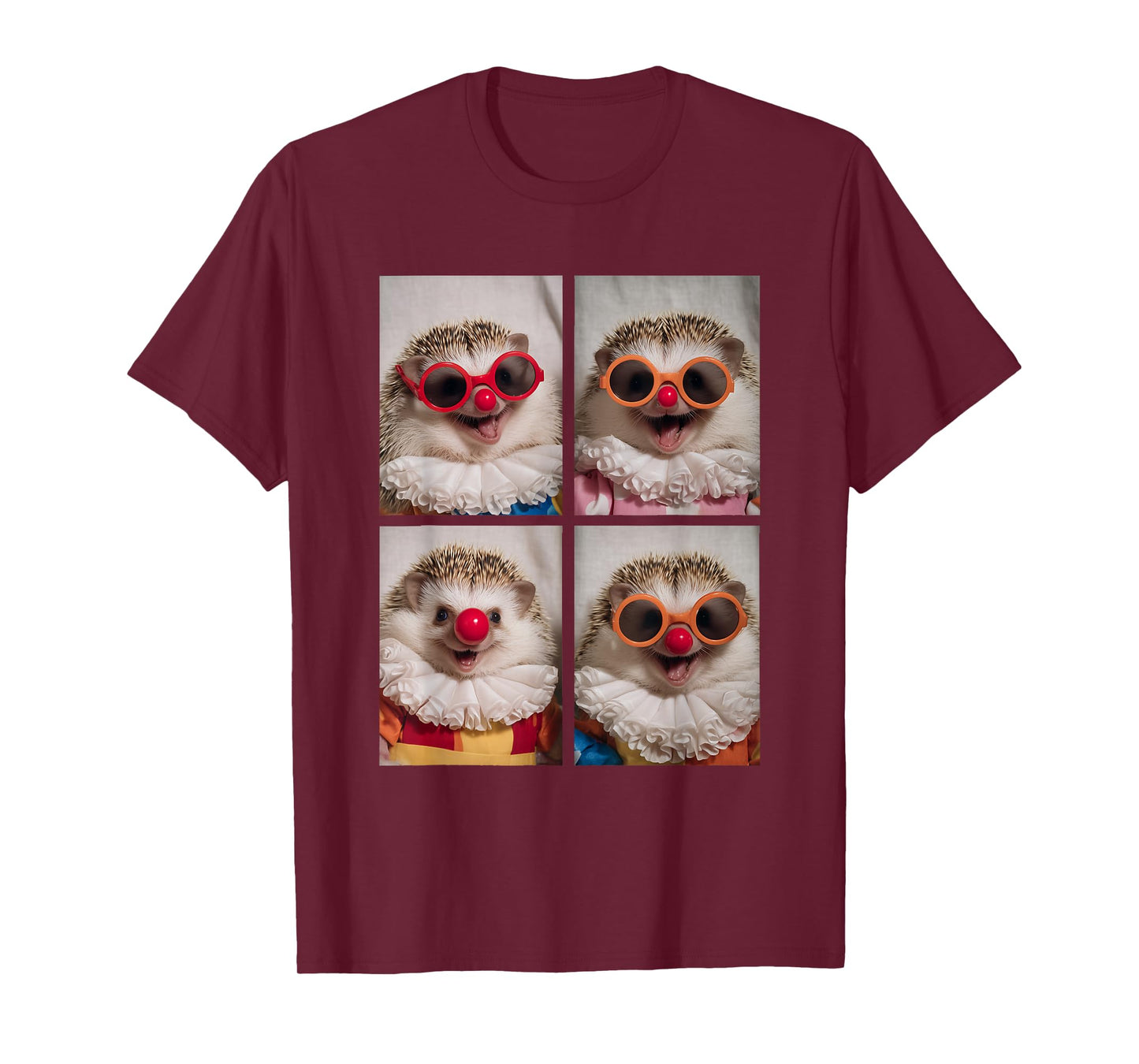 Cute Clown Hedgehogs with Sunglasses Kidcore Halloween T-Shirt