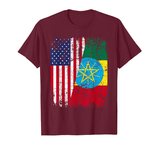 ETHIOPIAN American Flag | Men Women Kids | ETHIOPIA T-Shirt