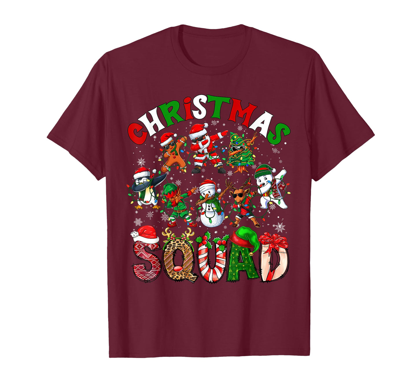 Dabbing Santa Black African American Boys Men Kids Christmas T-Shirt