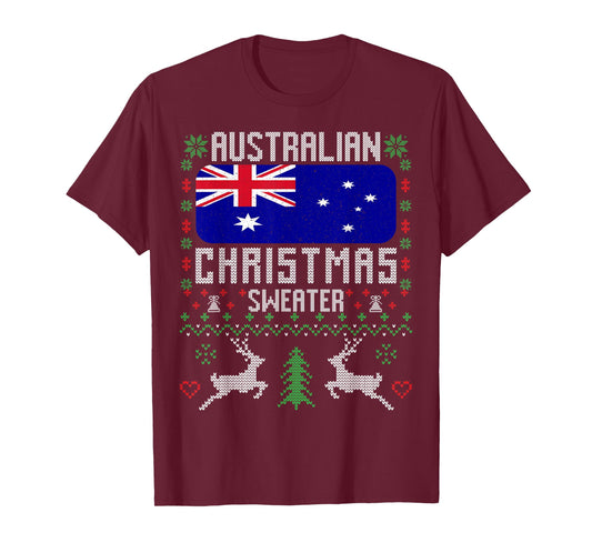 Australia Flag Australian Christmas Sweater T-Shirt