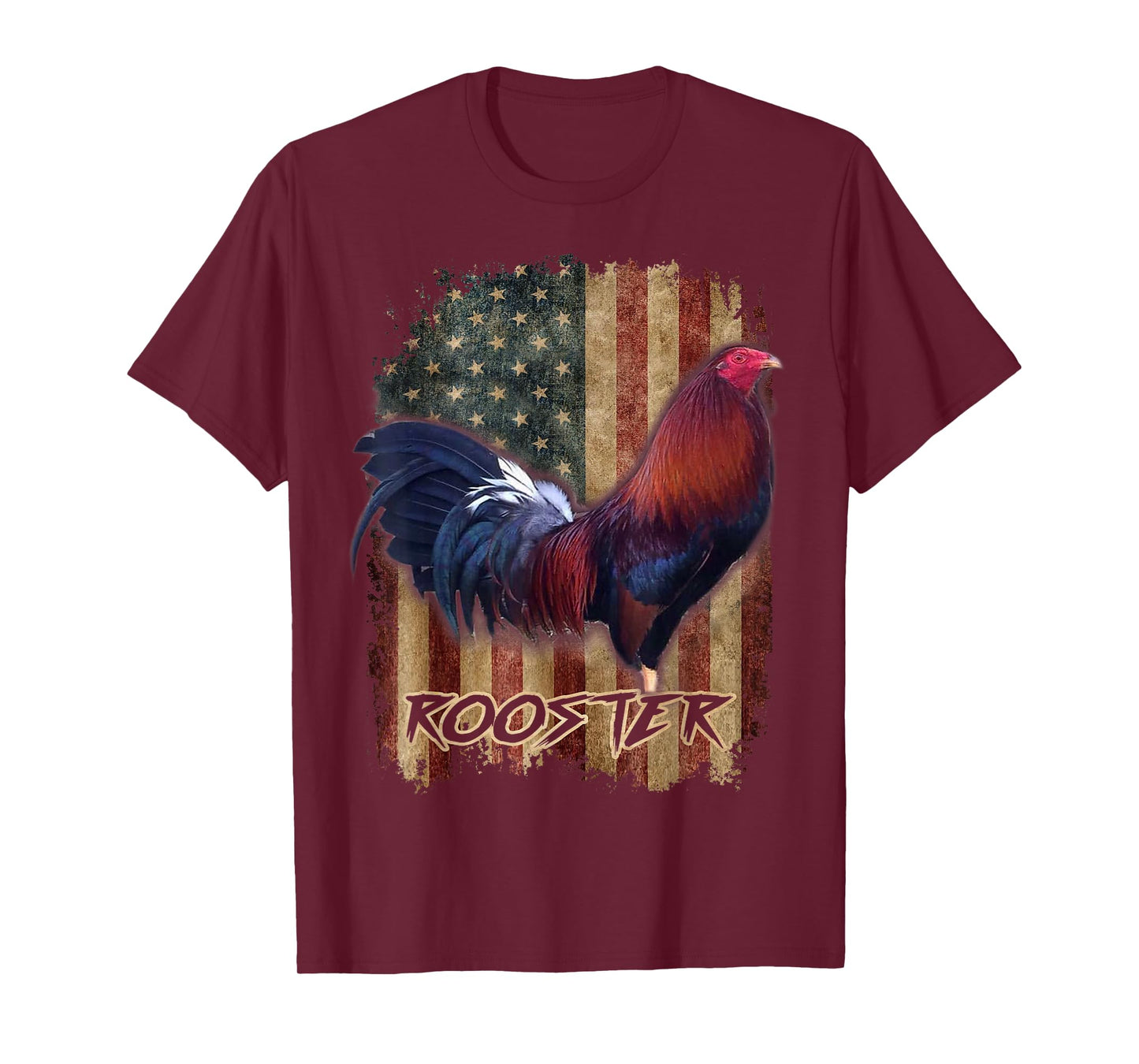Rooster Shirt Cock Fight US Flag T-Shirt