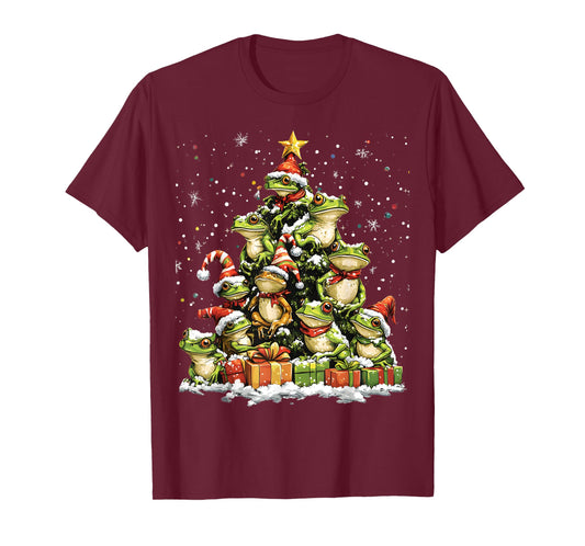 Frog Christmas Tree Ornament Decor Xmas T-Shirt