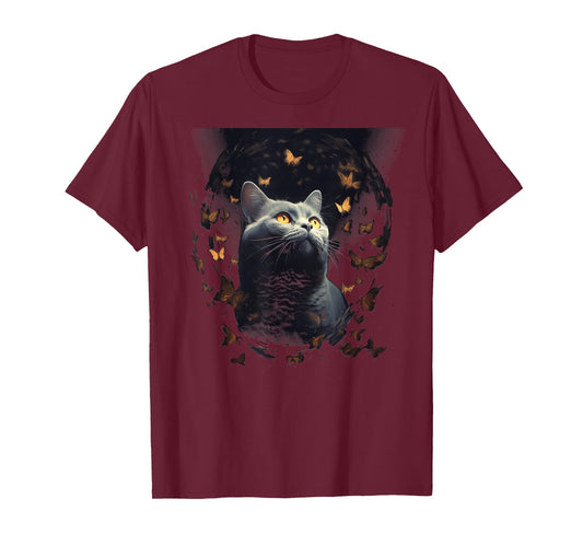 Chartreux Cat Eyes Kitty Kitten Cat Artwork Cat Face T-Shirt