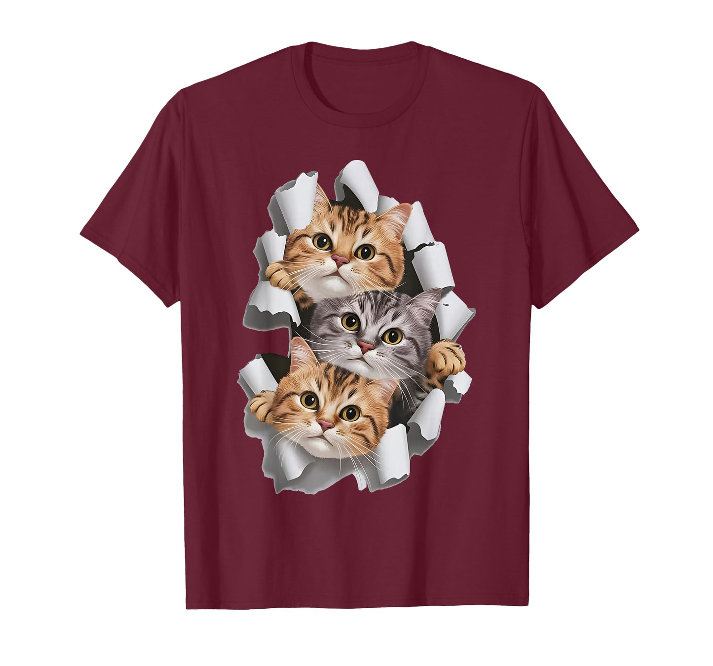 Cat Shirt, Cat Tshirt, Cat Torn Cloth Shirt, Kitten,Kitty T-Shirt
