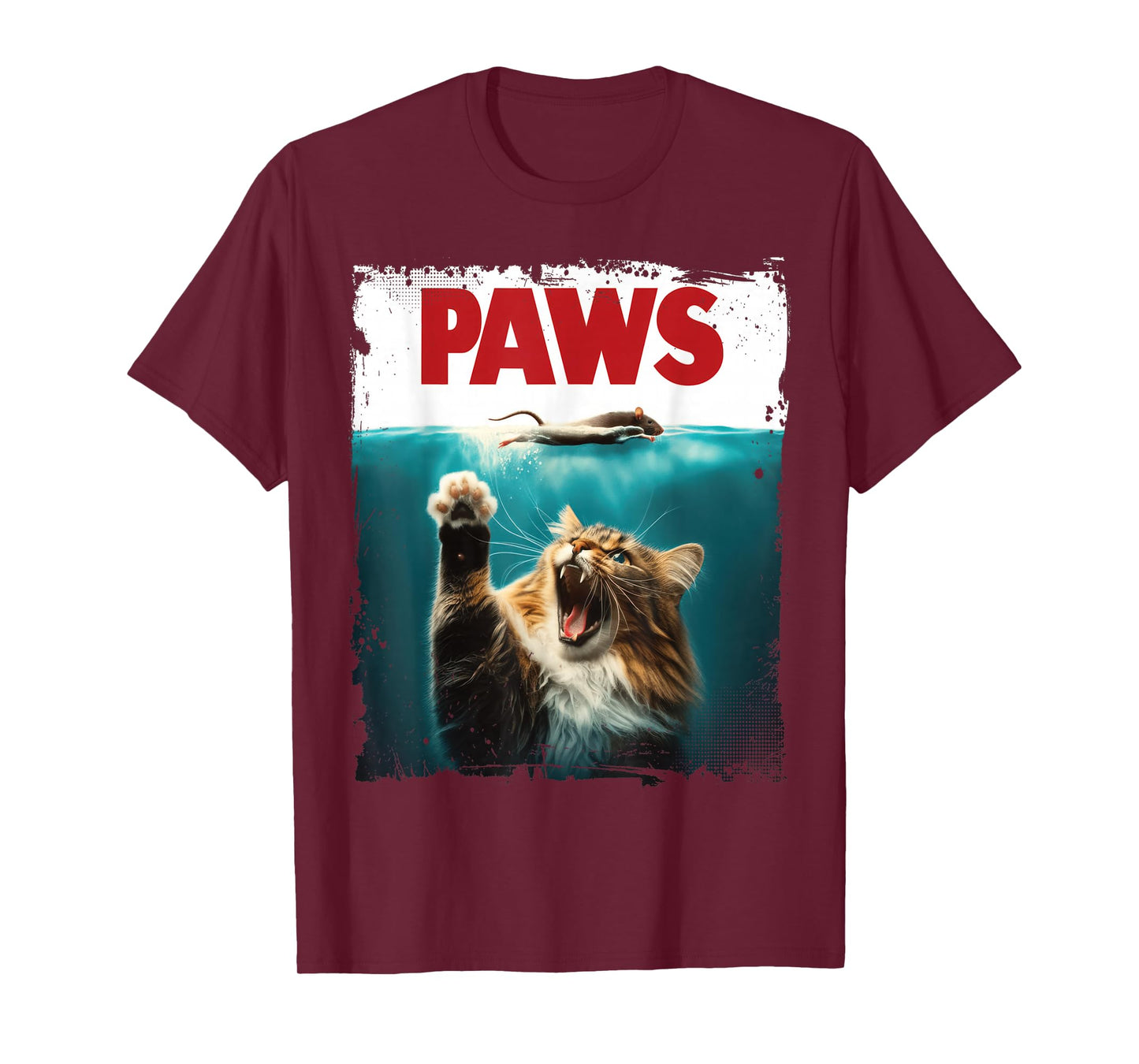 Humorous Paws Parody Cat Mouse for Cat Lover Cat Mom Cat Dad T-Shirt