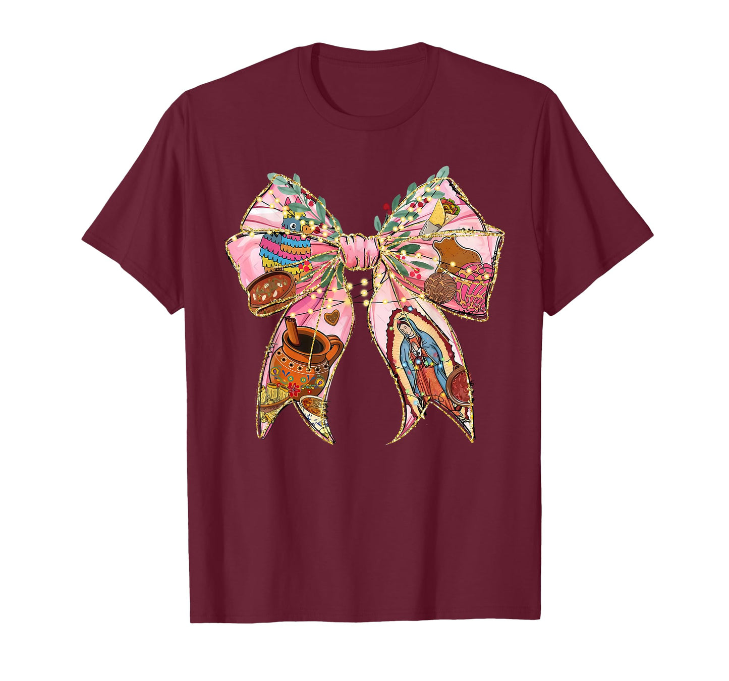 Coquette Christmas Tis The Season Mexican Xmas Bow Spanish T-Shirt
