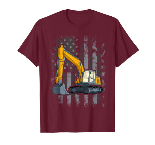 Heavy Equipment Operator Design On Back Of Clothing T-Shirt
