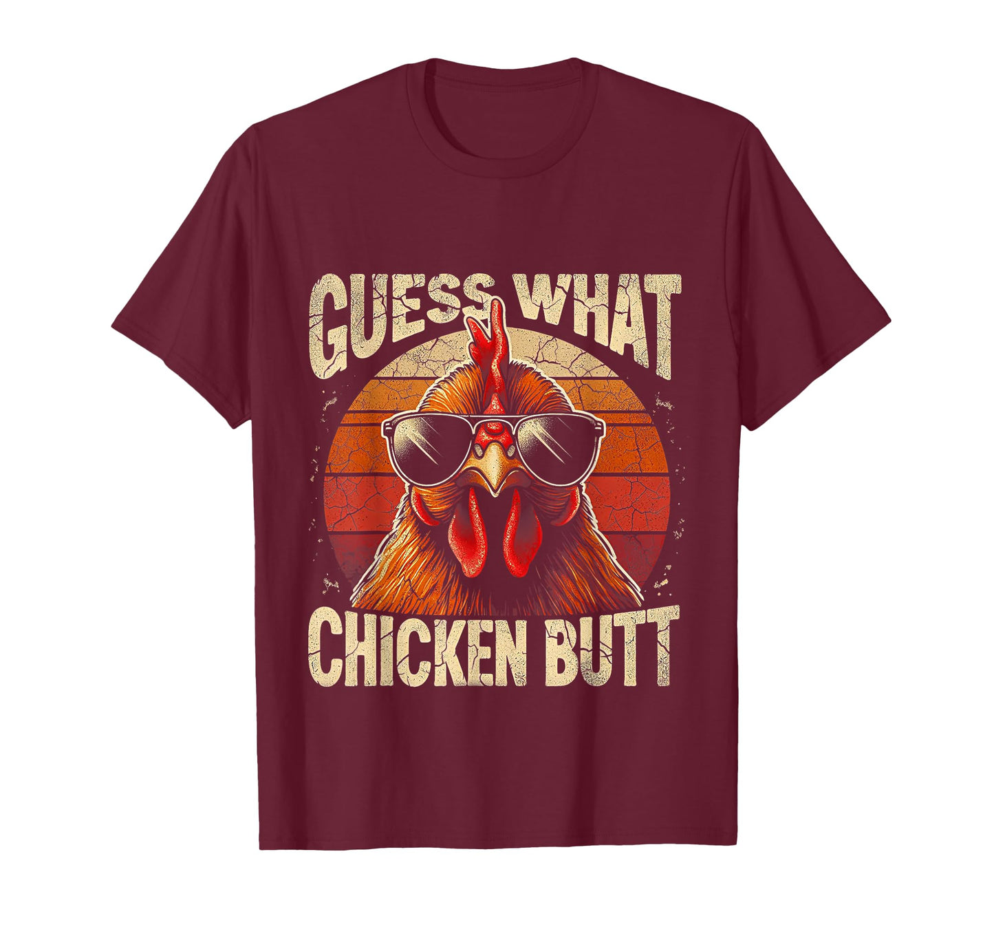 Guess What? Chicken Butt Funny Vintage Chicken Meme T-Shirt