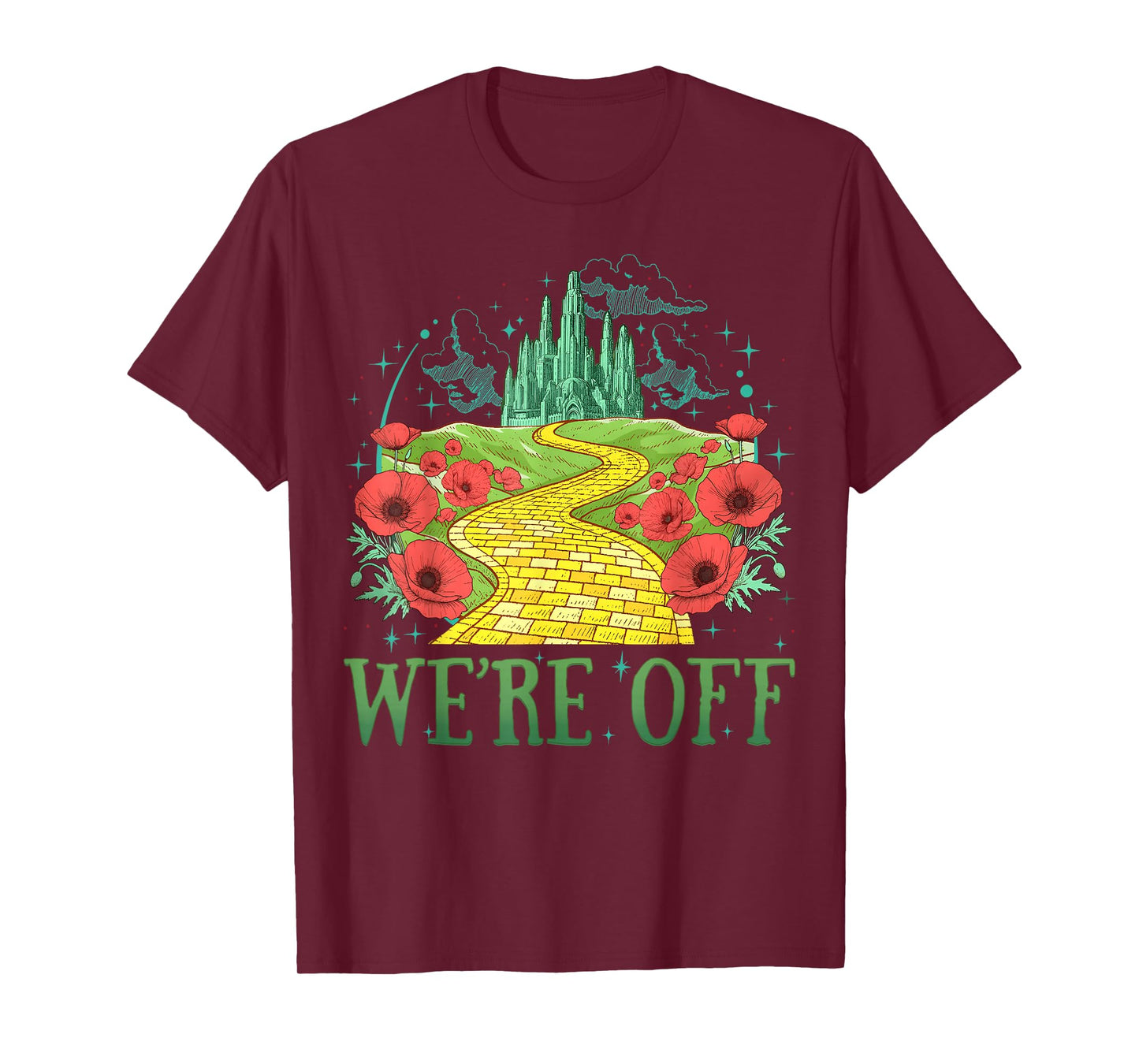 We 're Off Funny Yellow Path Brick Wizard Literature School T-Shirt