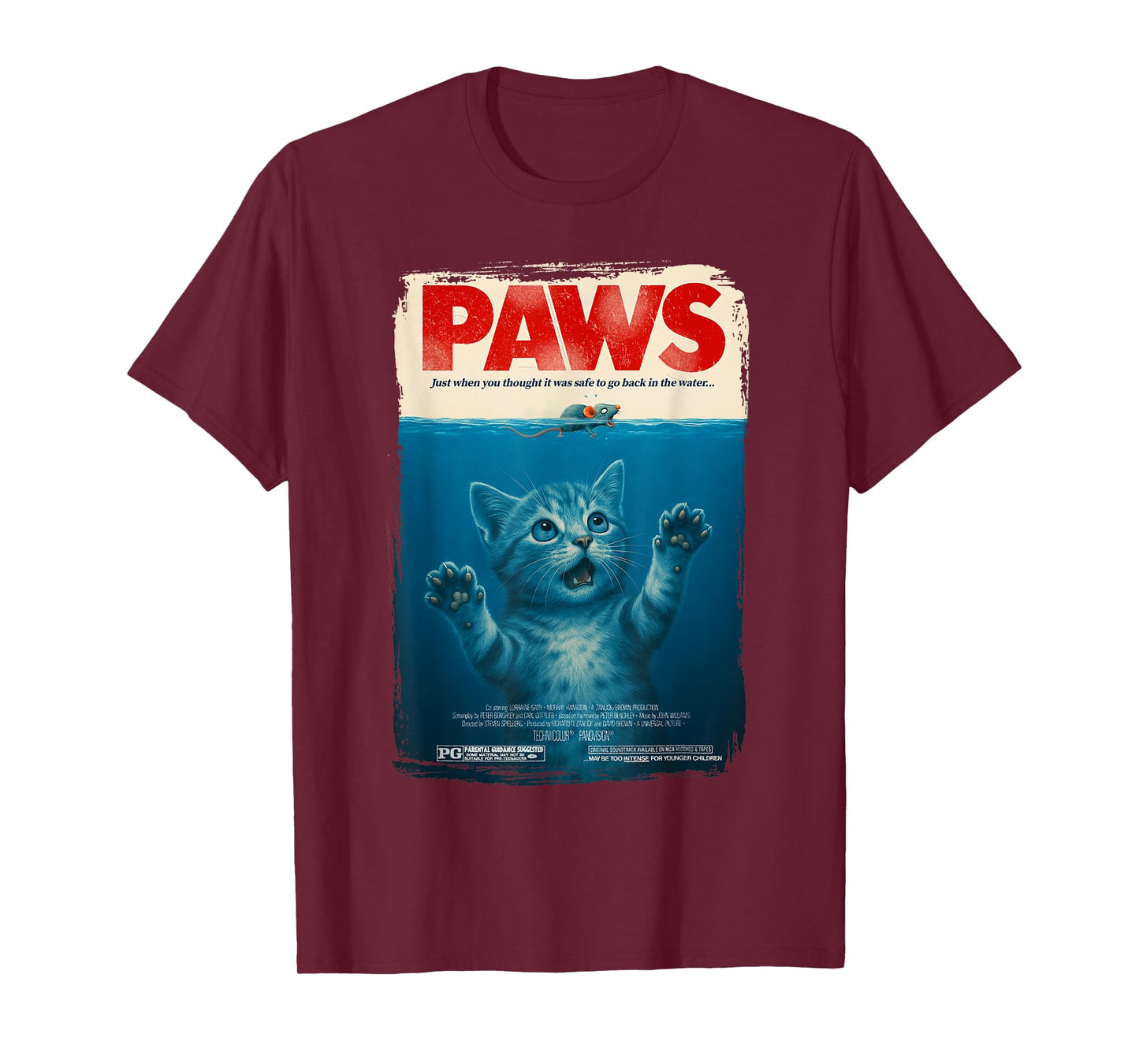 Retro Vintage Kitten Cat Paws Tee - Funny PAWS Cat Men Women Kids T-Shirt