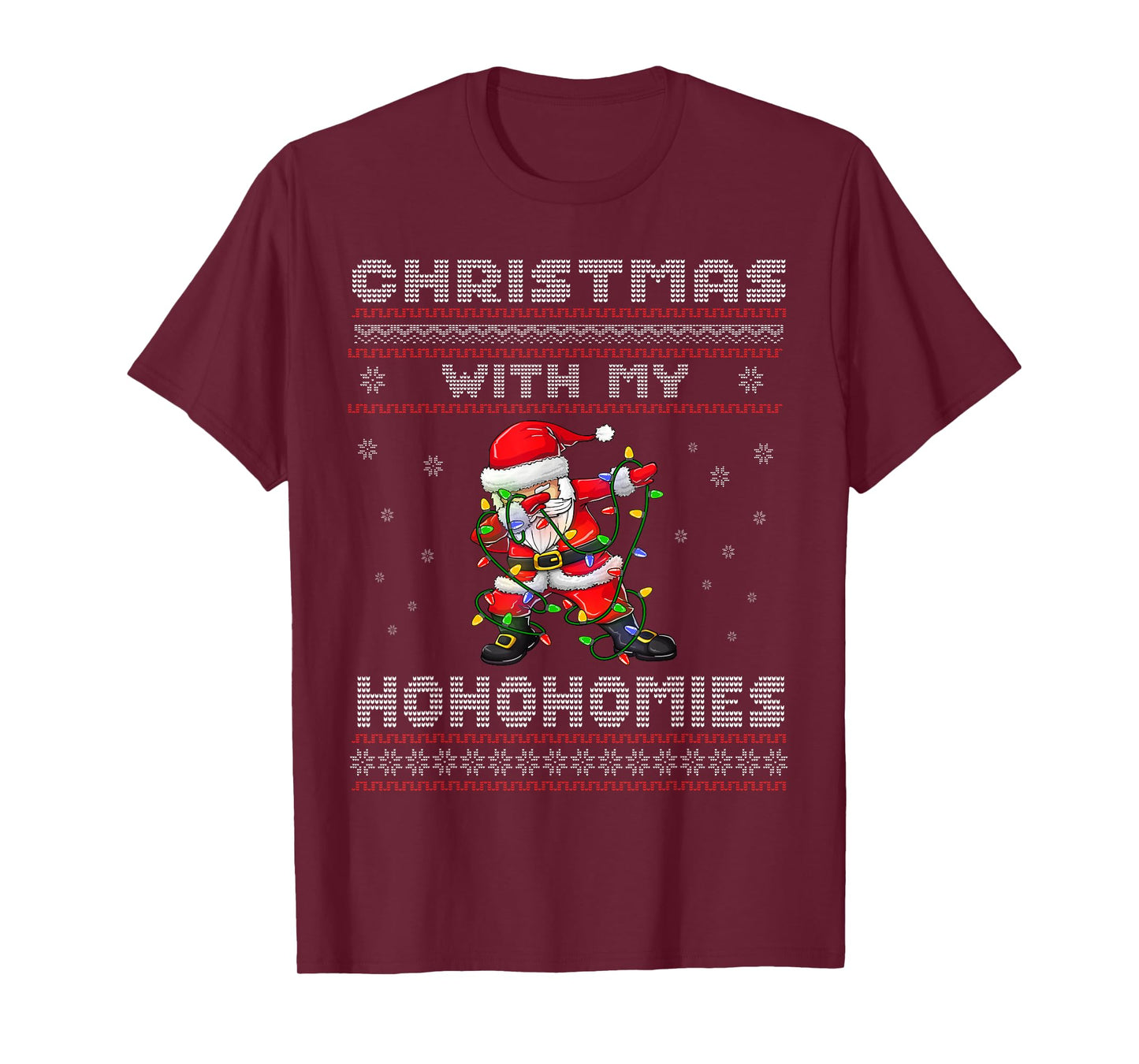 Funny Christmas With My Ho Ho Homies - Family Dabbing Santa T-Shirt