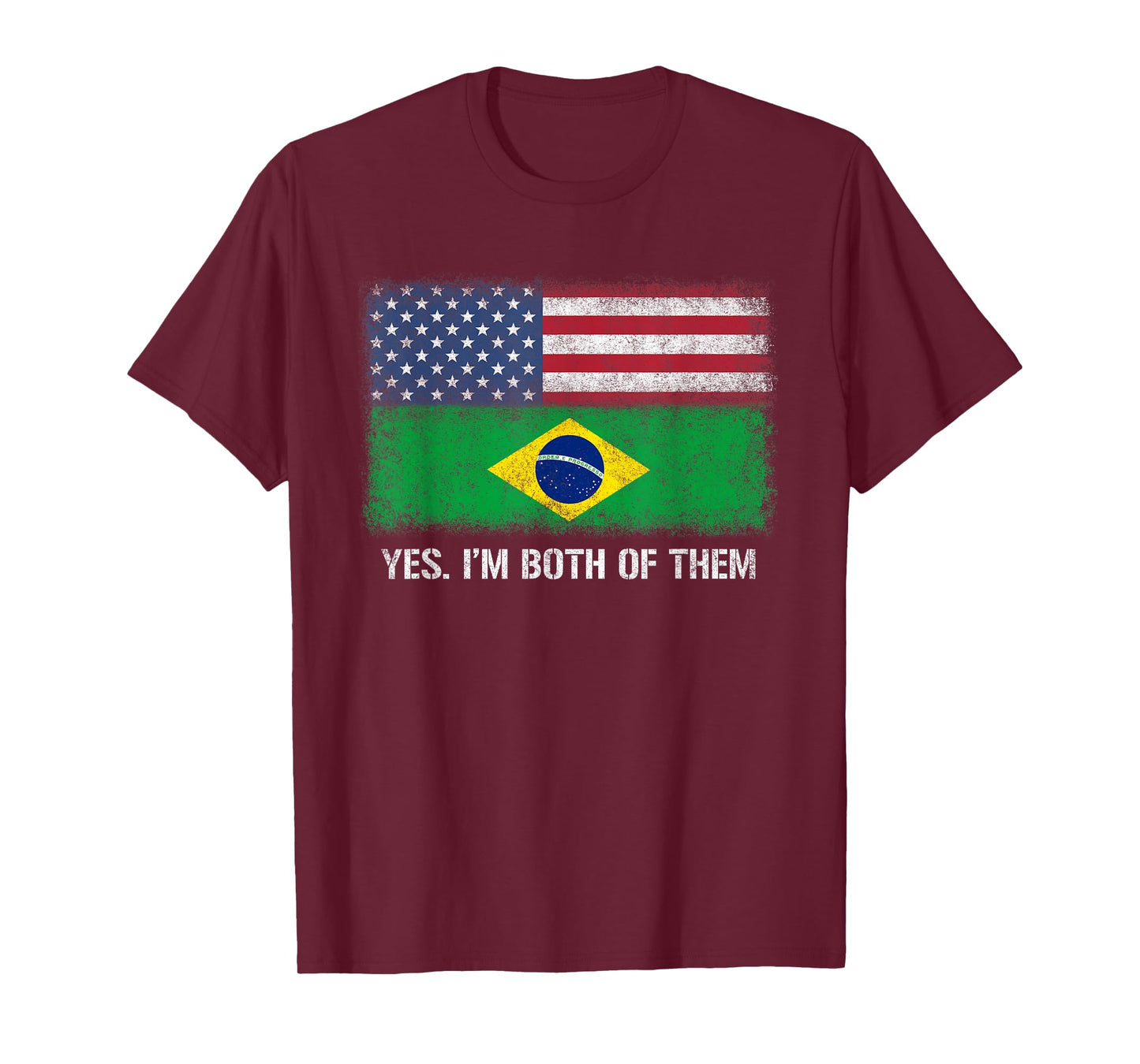 Usa Brazil Brazilian American Flag Dual Citizen Citizenship T-Shirt for Women Kids Men