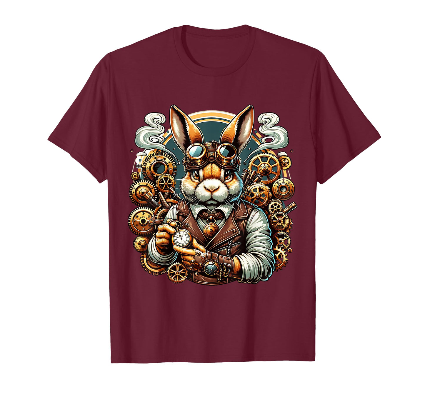 Adventure Rabbit with Gear Clock Movement T-Shirt