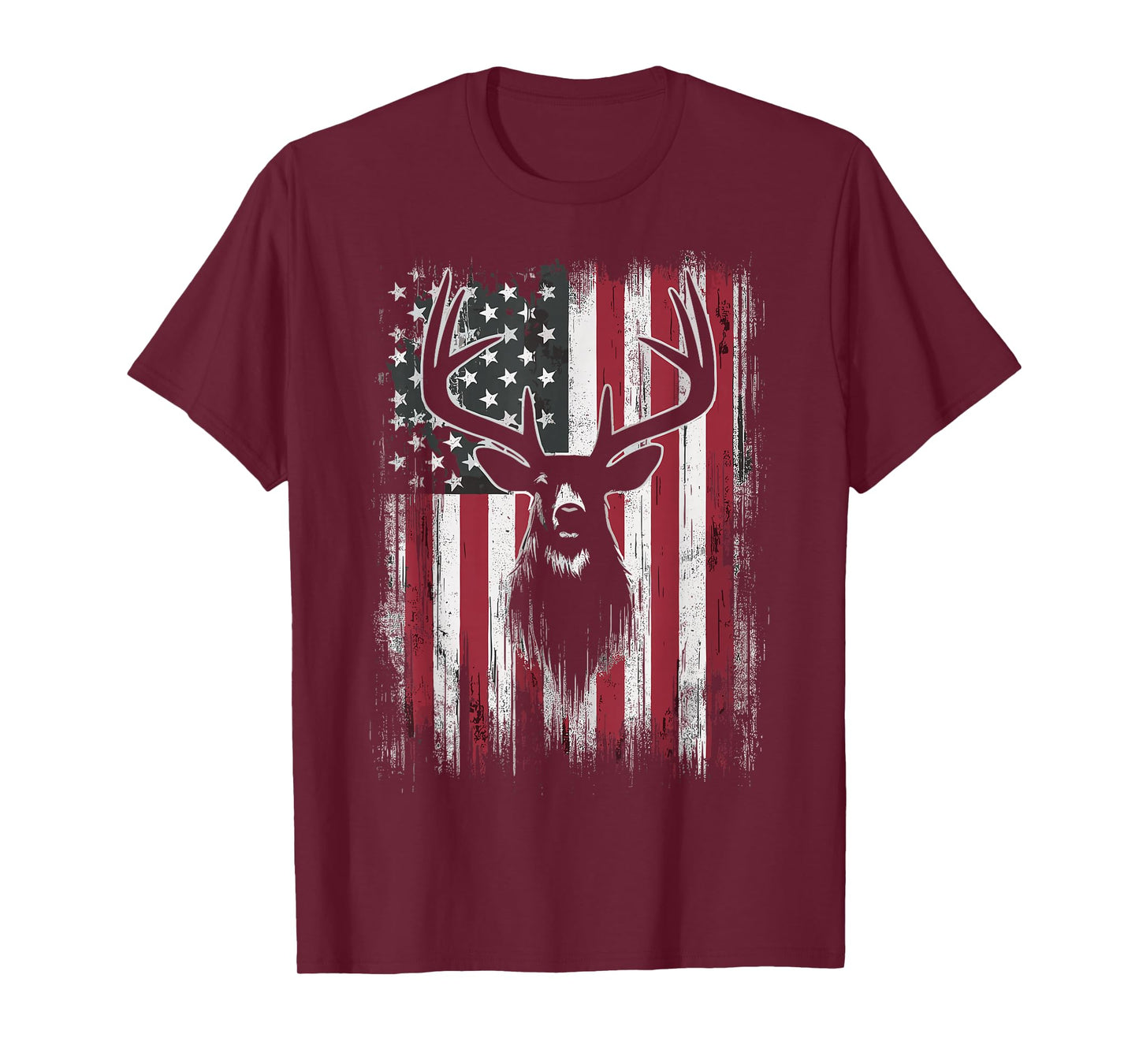 Deer Hunting American Flag T-Shirt