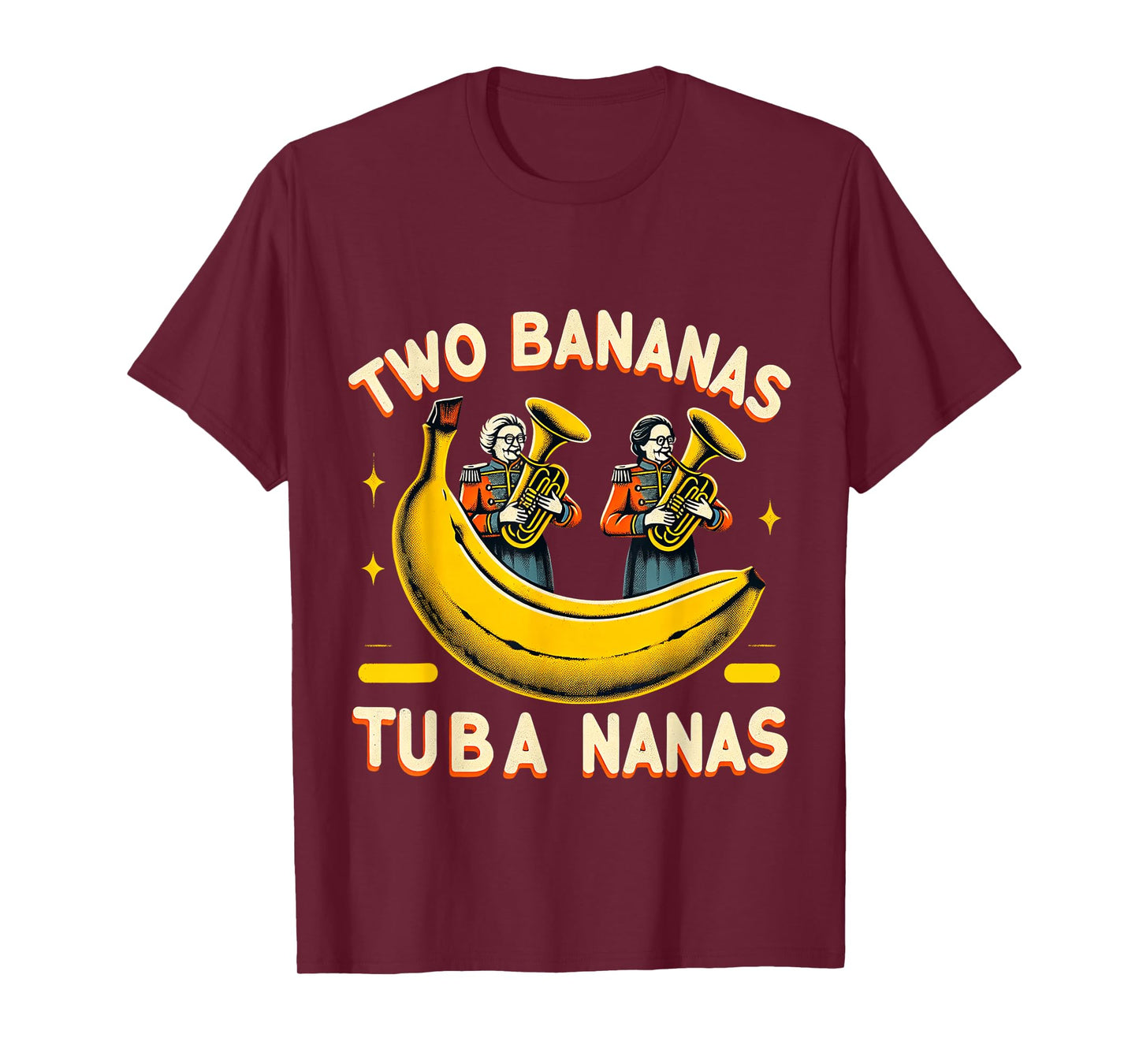 Two Bananas Tuba Nanas Marching Band Musician |- T-Shirt