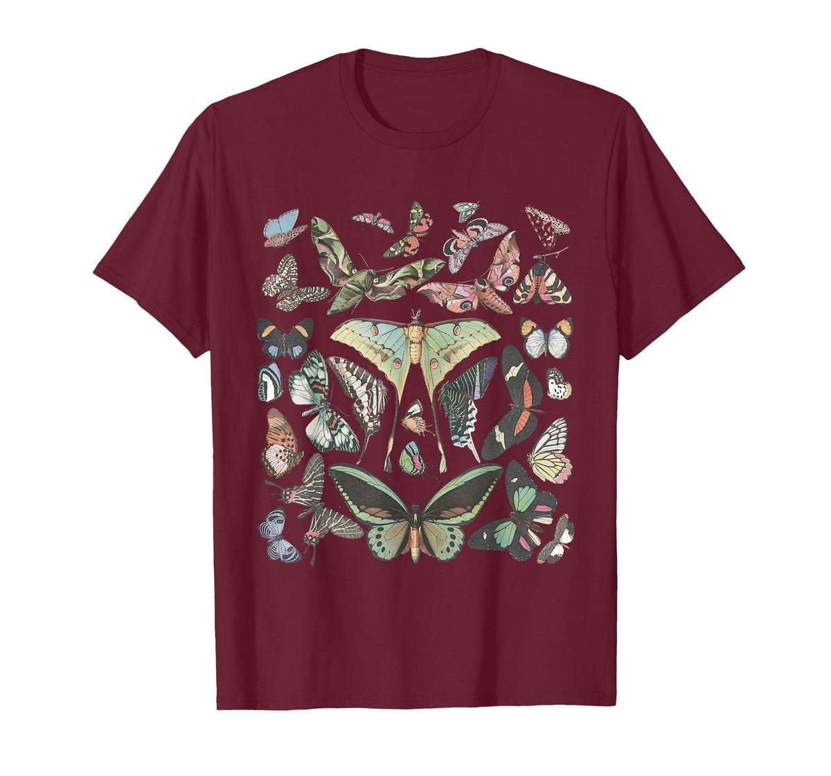 Vintage Butterfly and Moth Cute Graphic for Teacher Womens T-Shirt