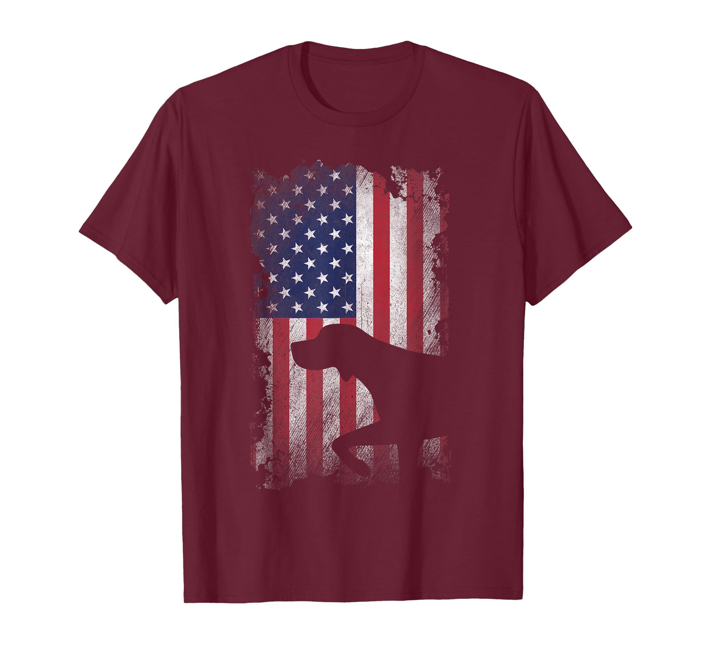 Patriotic German Shorthaired Pointer American Flag GSP Dog T-Shirt