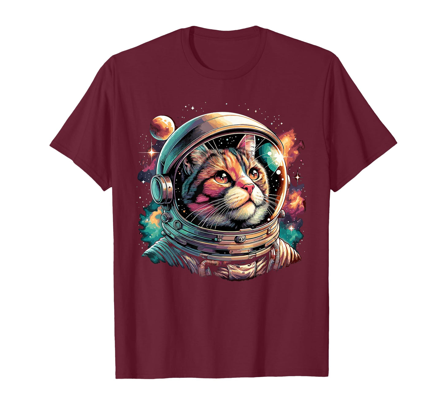 Galaxy Astronaut Cat Space T-Shirt