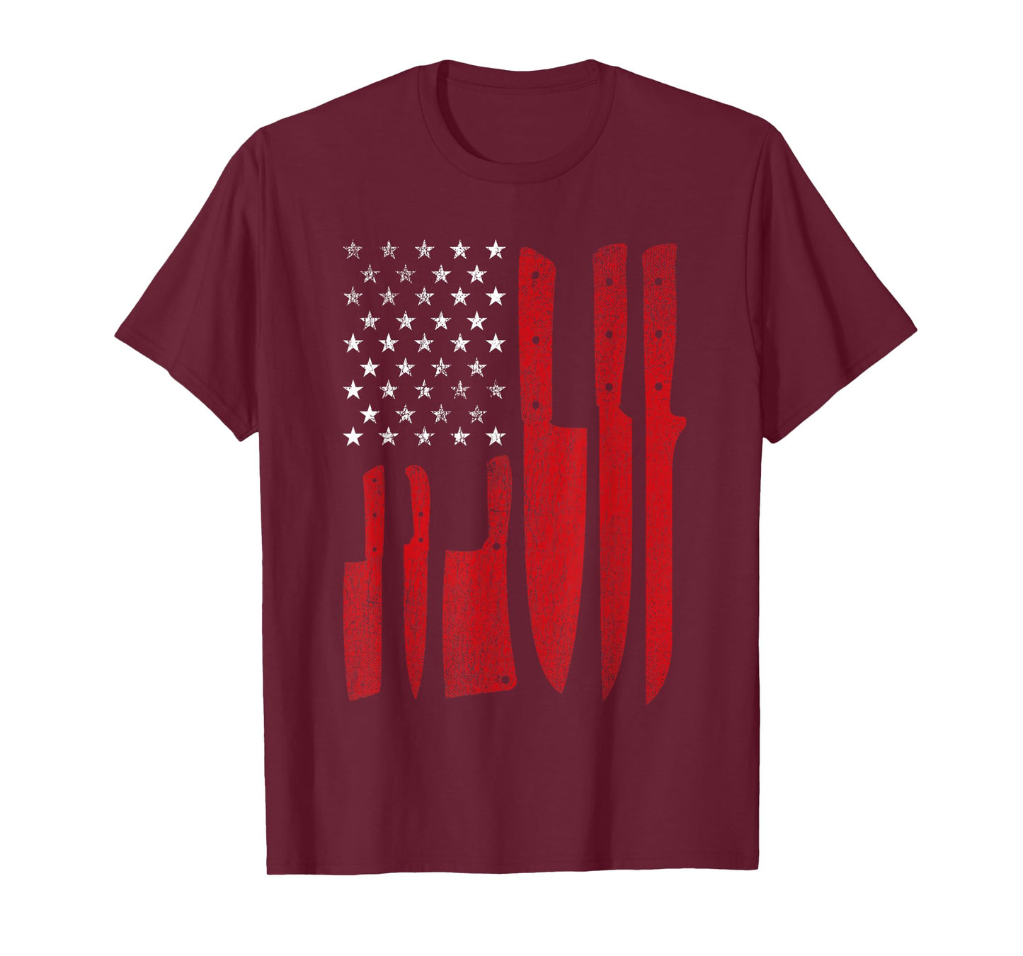 American Flag USA - Butcher Butchery Slaughterer T-Shirt