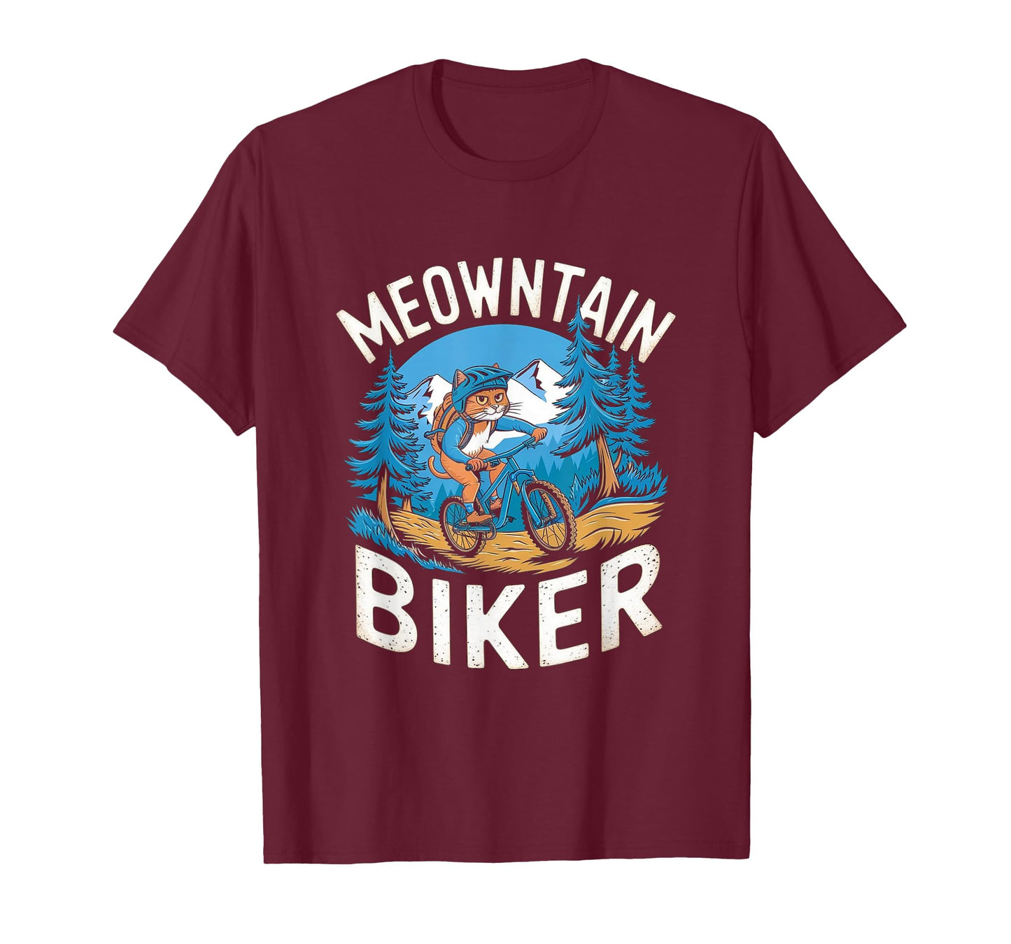 Funny MTB Mountain Biking Pun - Mountainbiker Cat T-Shirt