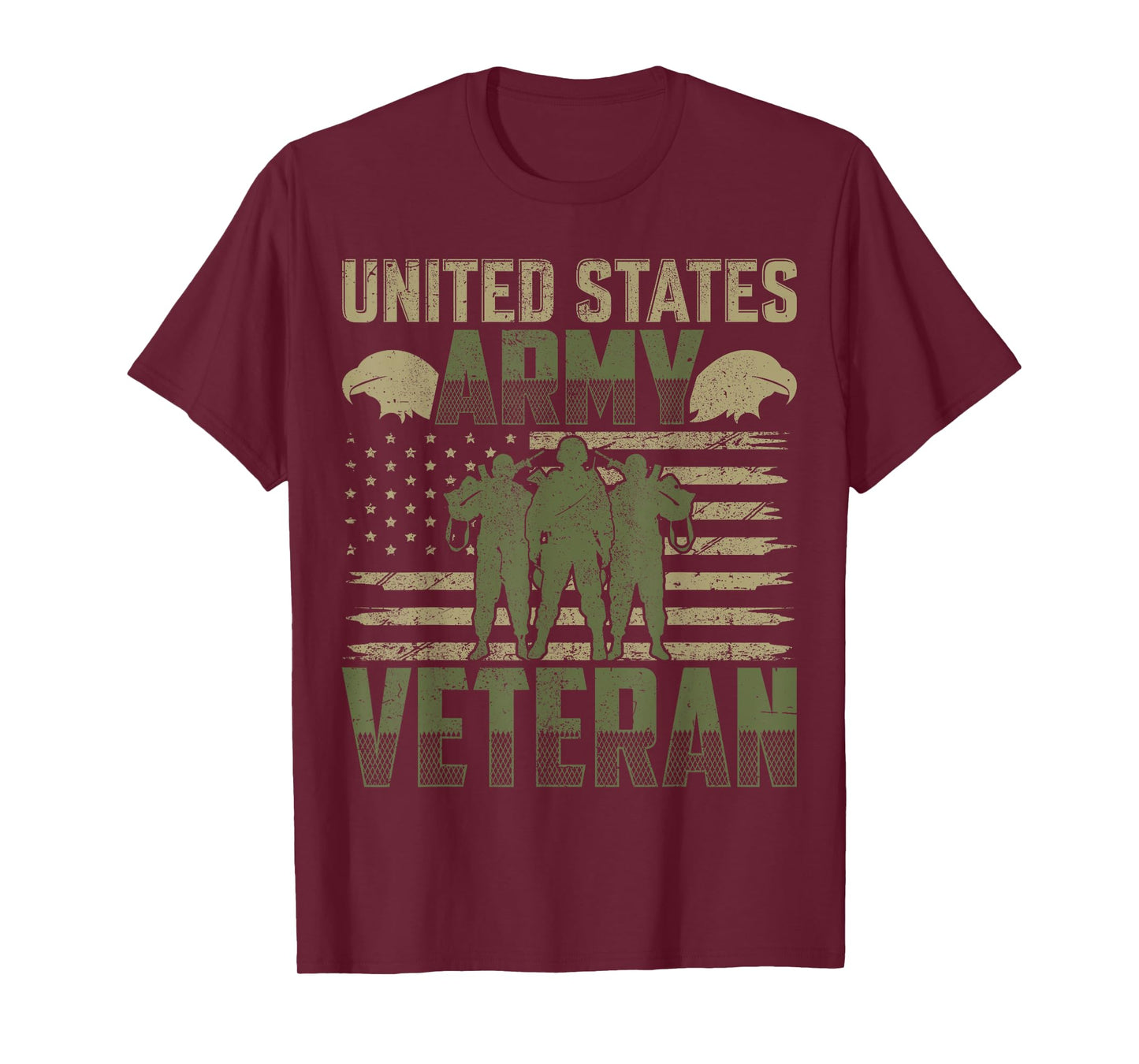 US Army Veteran T-Shirt, Vintage Military Green, USA Soldier T-Shirt