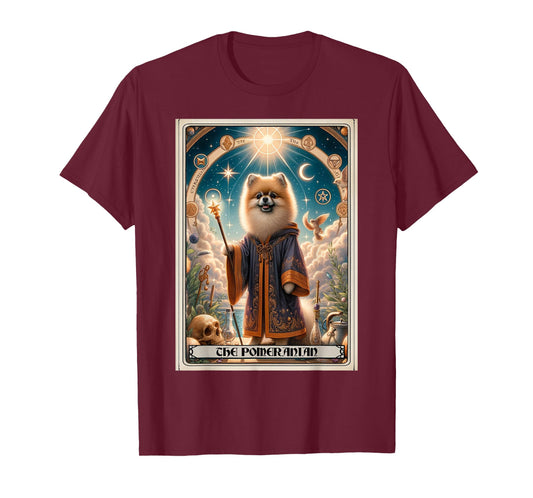 A Pomeranian Tarot Card Dog T-Shirt