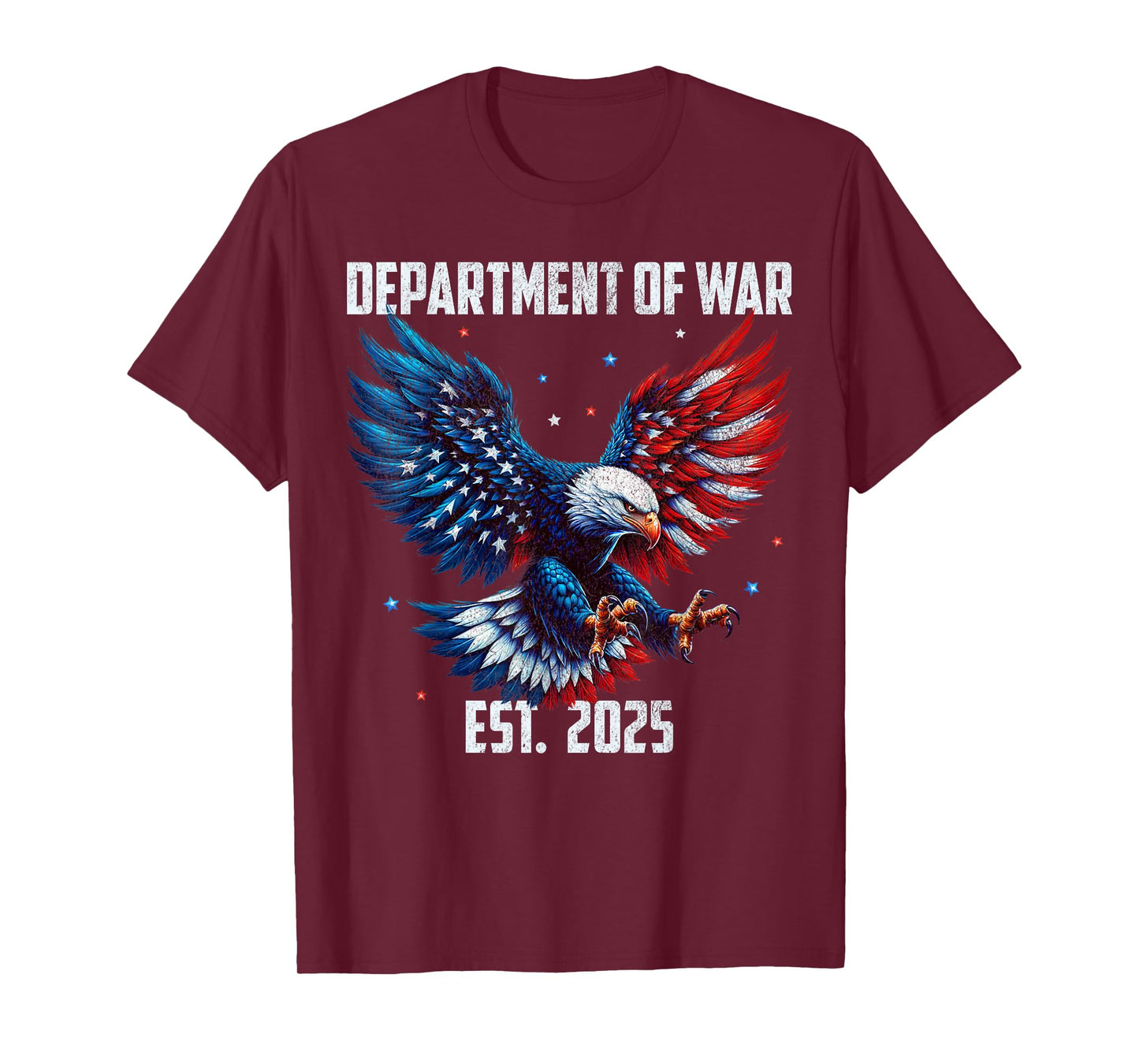 Department of War Established 2025 Patriotic Bald Eagle DOW T-Shirt