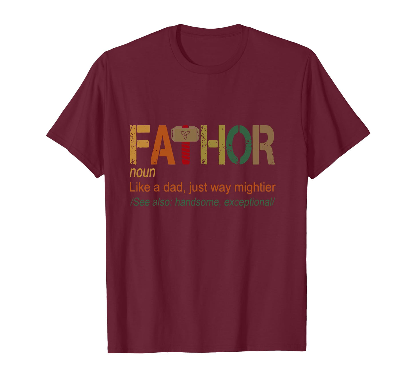 Fa-Thor Like Dad Just Way Mightier Hero Fathers Day Long Sleeve T-Shirt