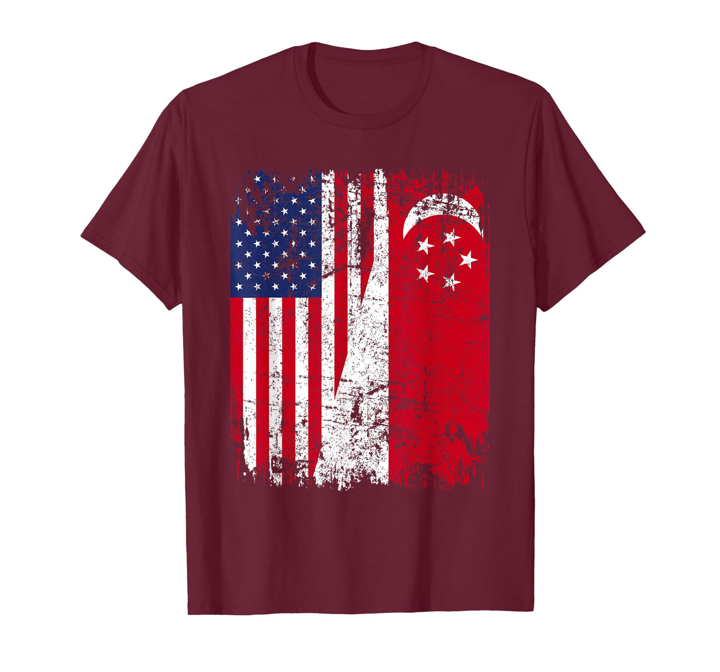 SINGAPOREAN American Flag | Men Women Kids | SINGAPORE T-Shirt