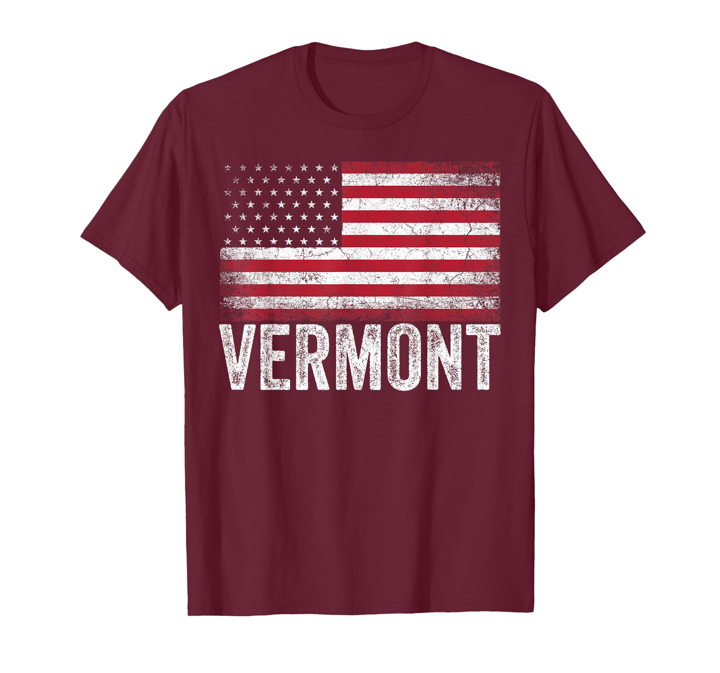 Vermont American Flag 4th of July Vintage Men Women USA T-Shirt
