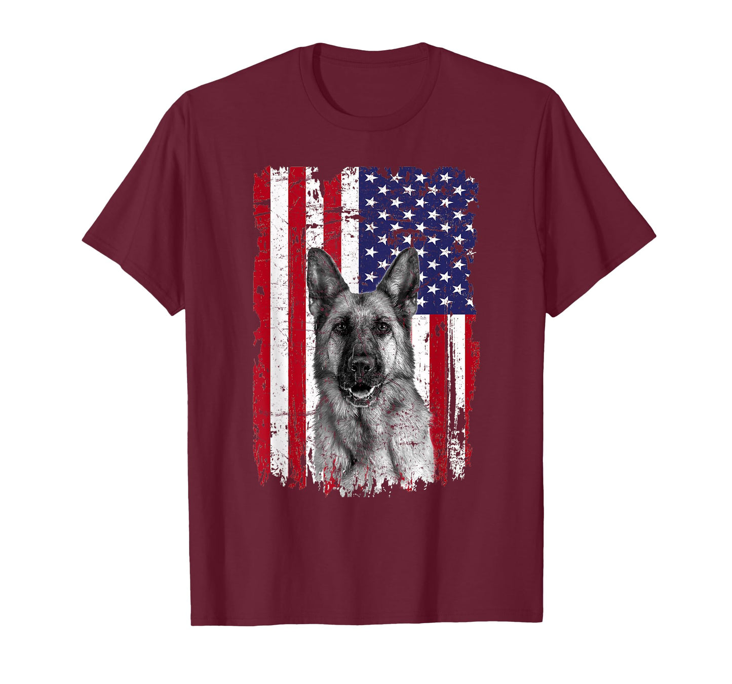 Patriotic German Shepherd American Flag 2023 4th of July T-Shirt