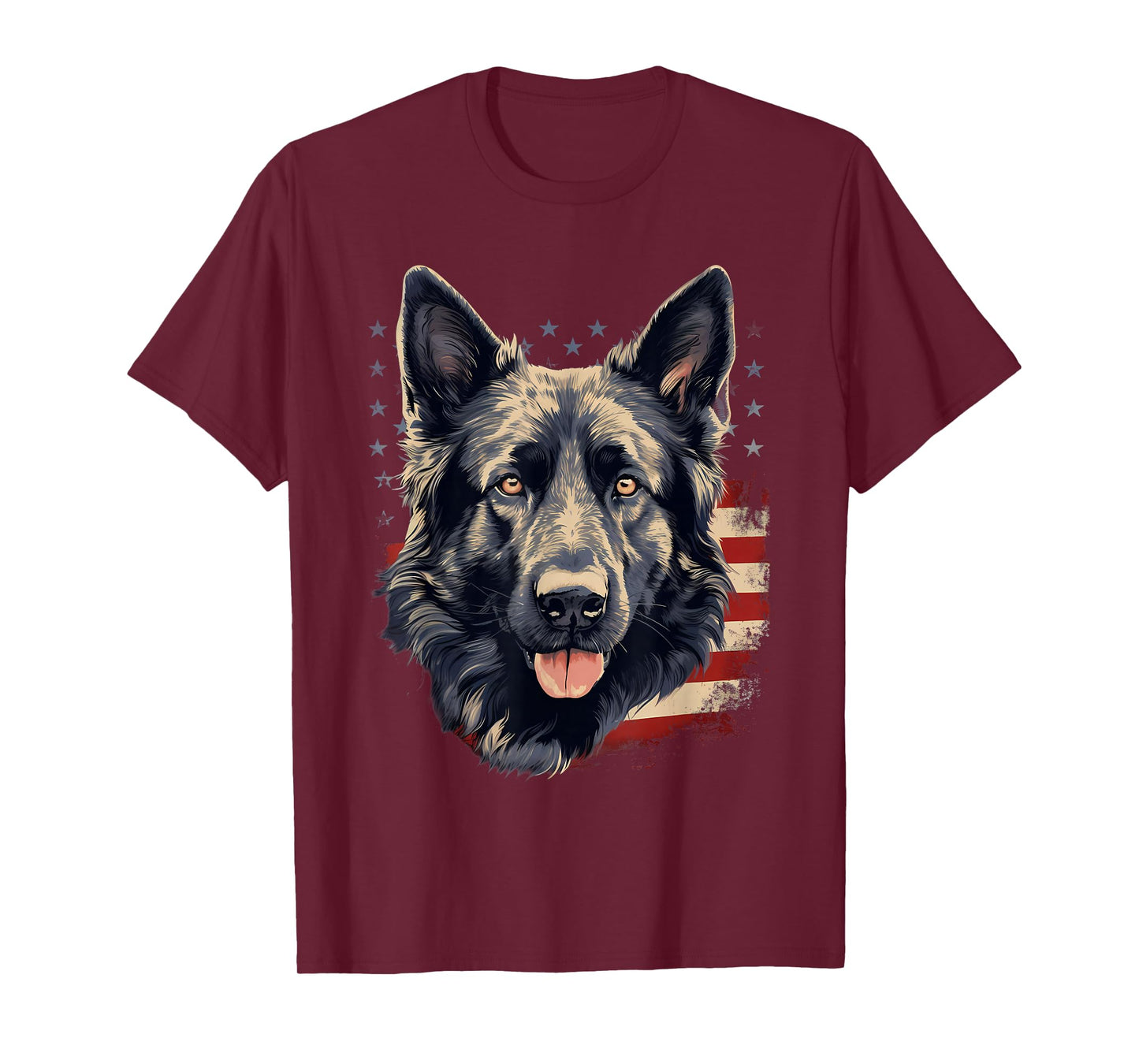 4th Of July US Flag Shiloh Shepherd Dog T-Shirt