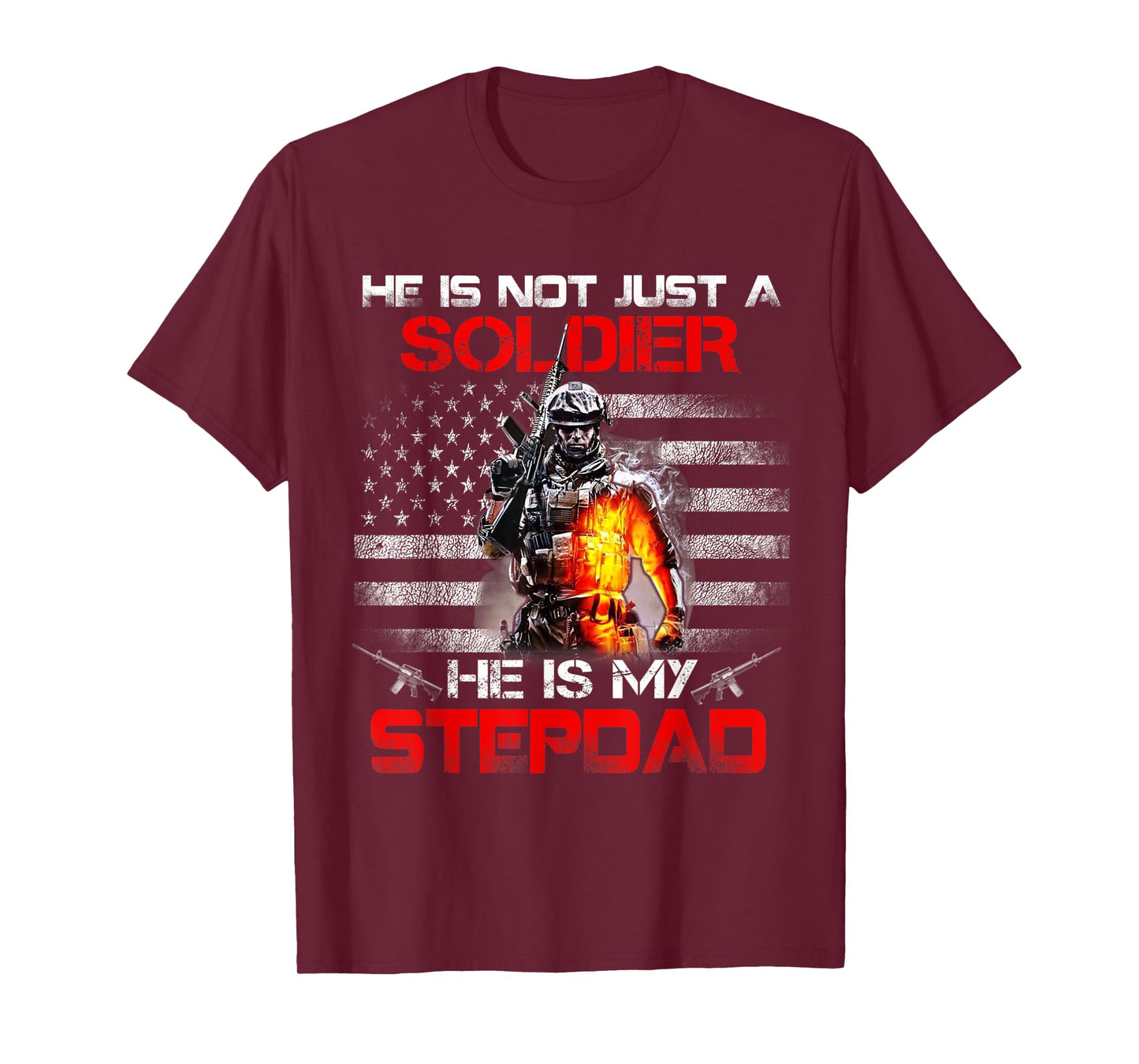My Stepdad Is A Soldier Proud Army Stepson Stepdaughter T-Shirt