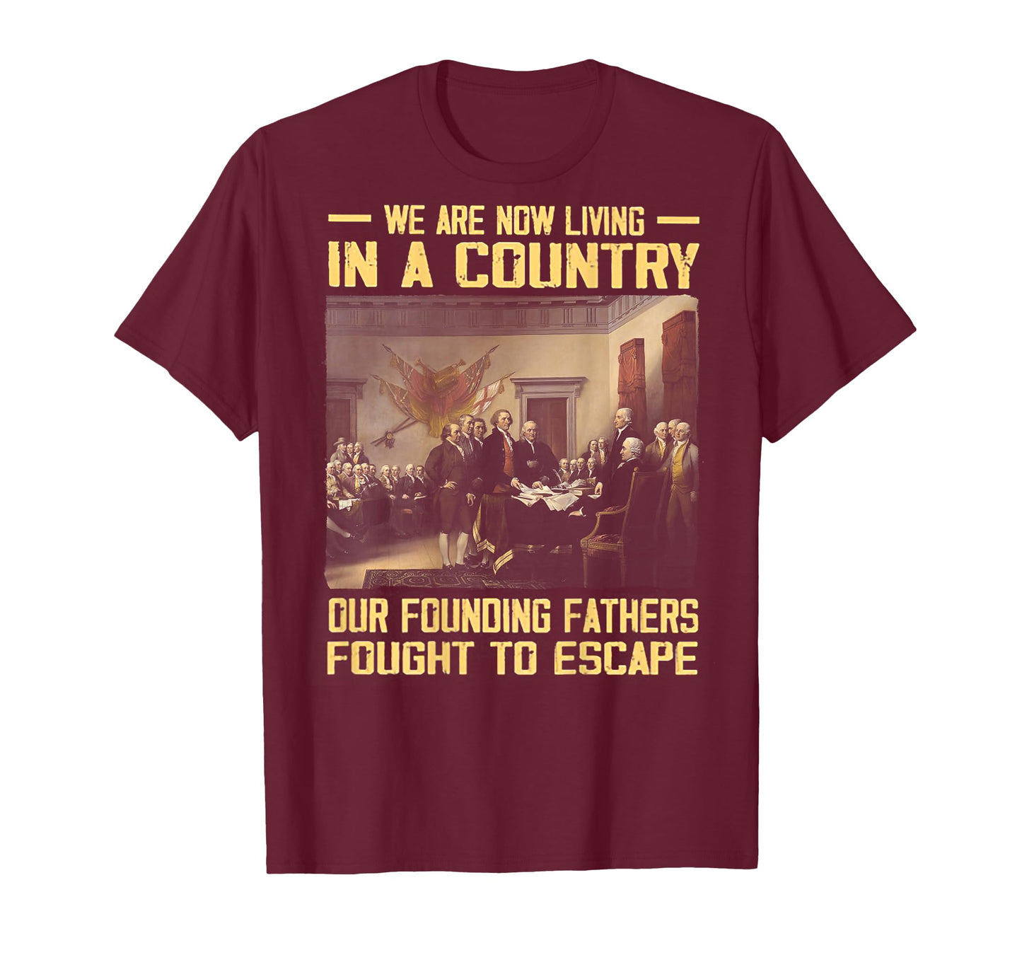 We Are Now Living In A Country Our Founding Fathers -on back T-Shirt